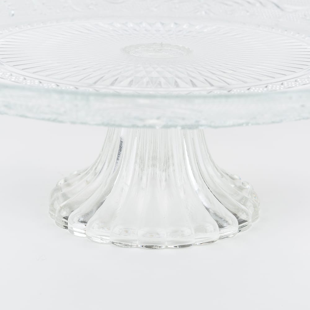 Plato tarta con pie cristal 29cm