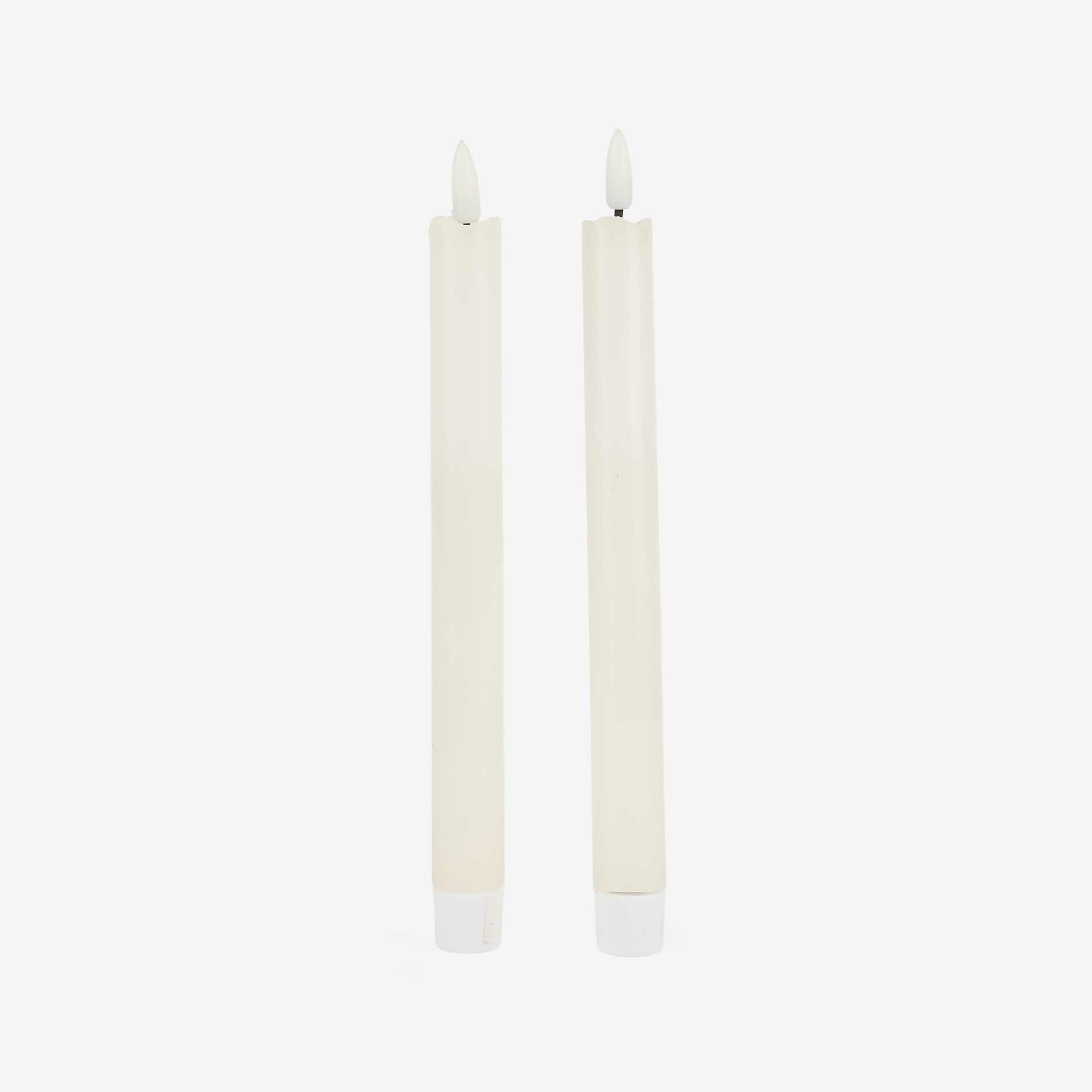 Set de 2 velas con luz Led de 23cm
