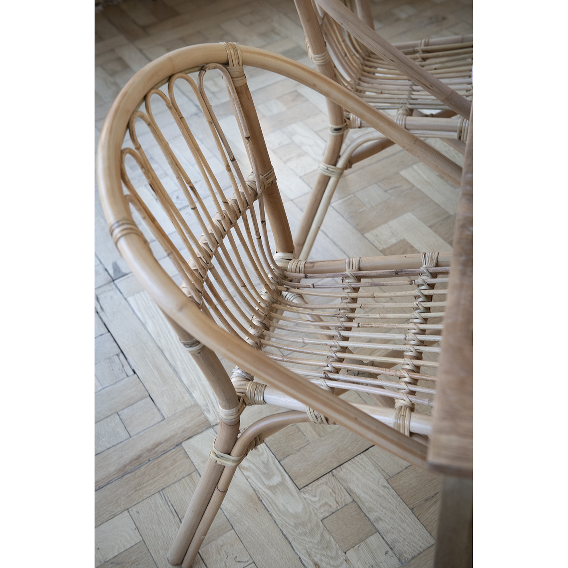 Silla de comedor de ratán natural Dream 56x56x80cm