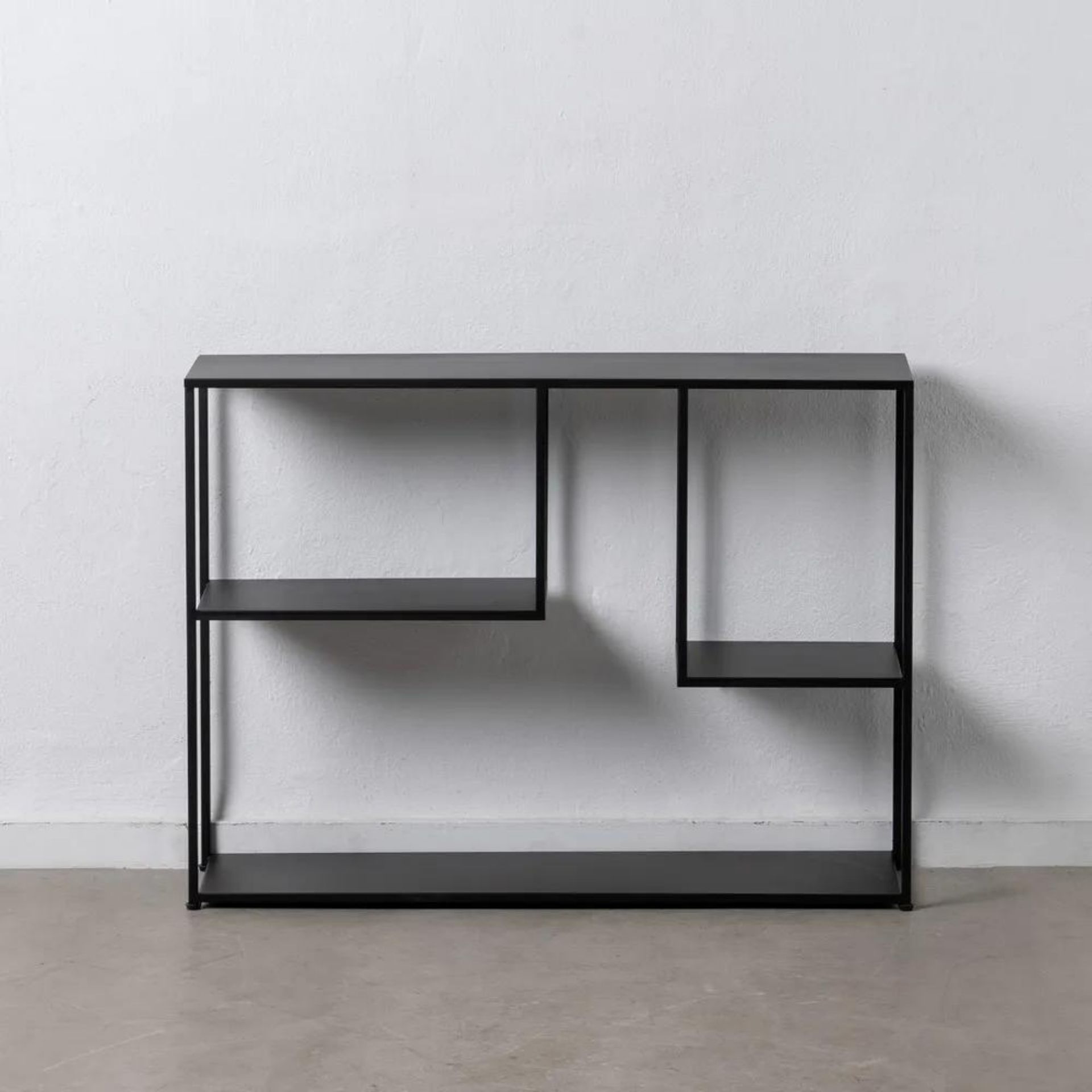 Consola de metal negro Calista 100x26x75cm