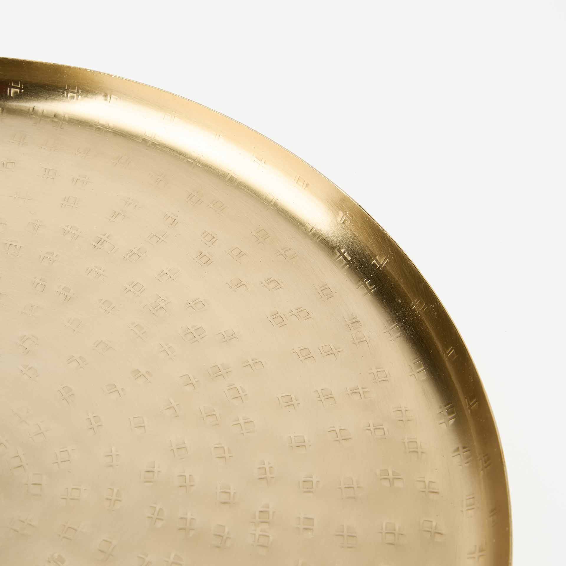 Bandeja dorada de 32cm Aura