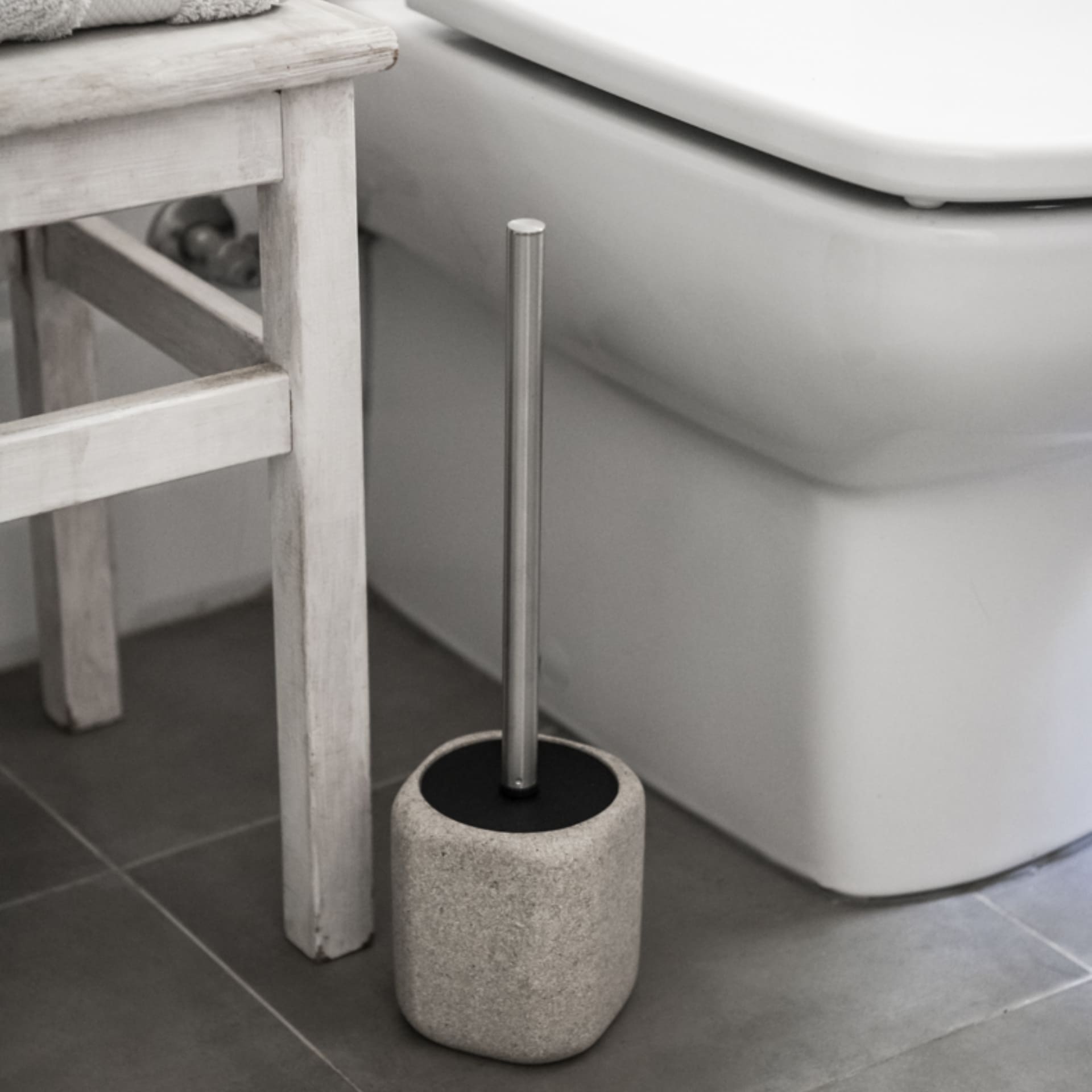 Escobillero natural piedra 10x37cm