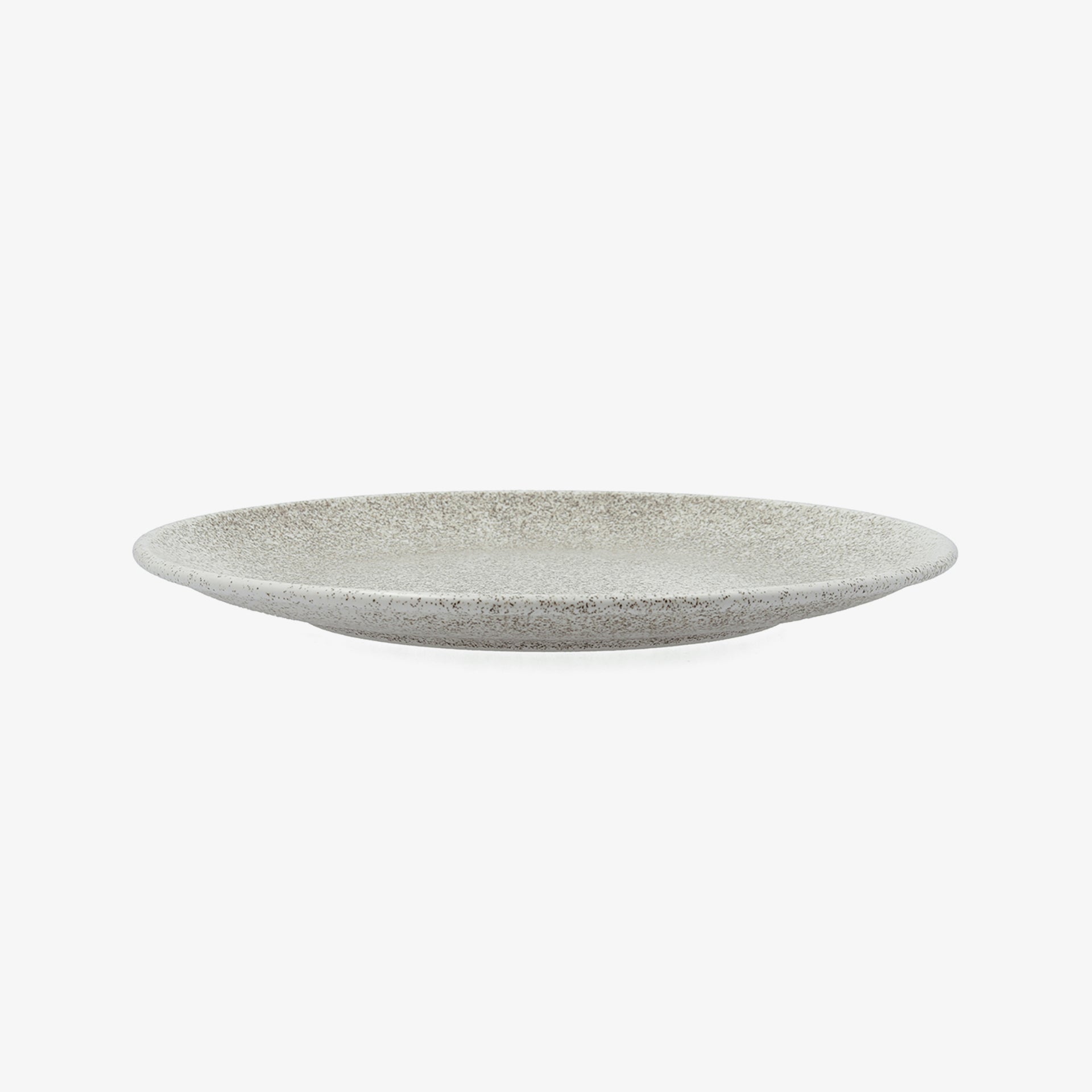 Plato llano gris efecto piedra de porcelana Travertin &Oslash;27cm