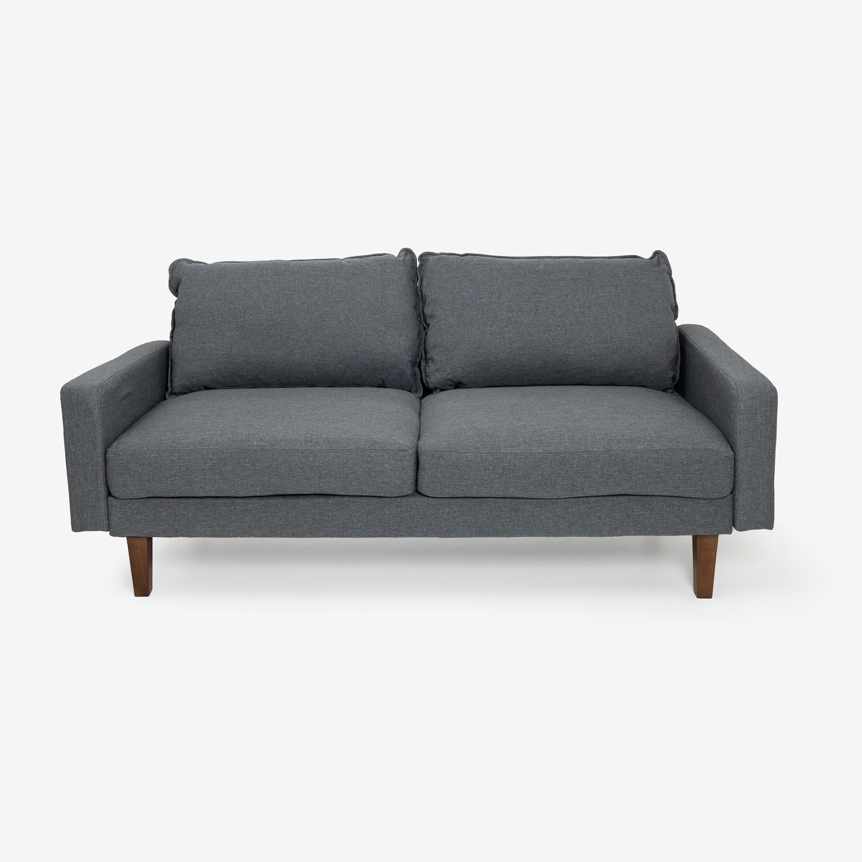 Sofá de 2 plazas de lino gris Padua 178x84,5x83cm