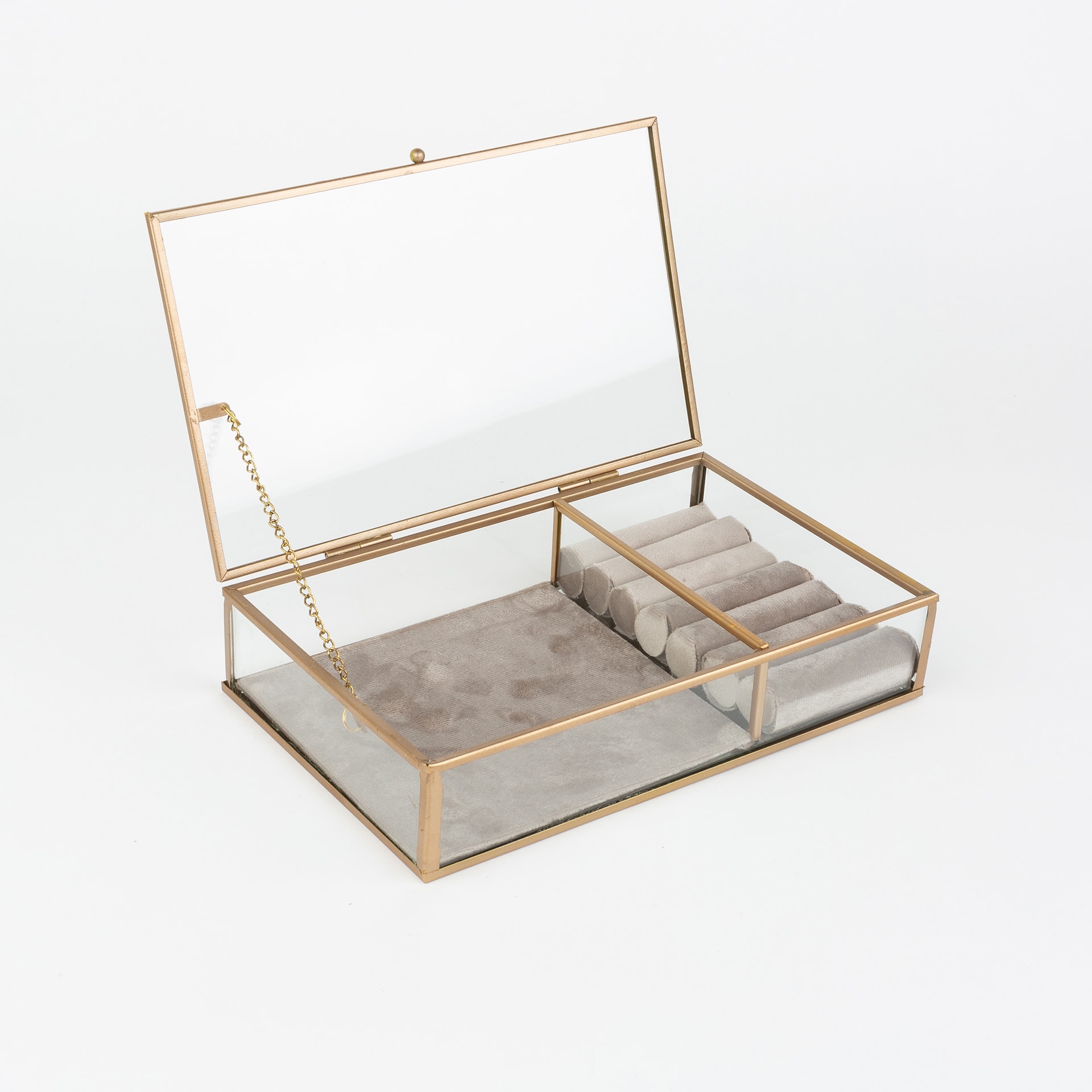 Joyero de cristal 23x14cm en varios colores