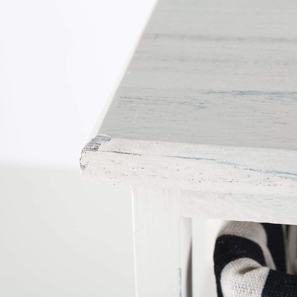 Estanter&iacute;a baja de madera blanca 25x25x45cm