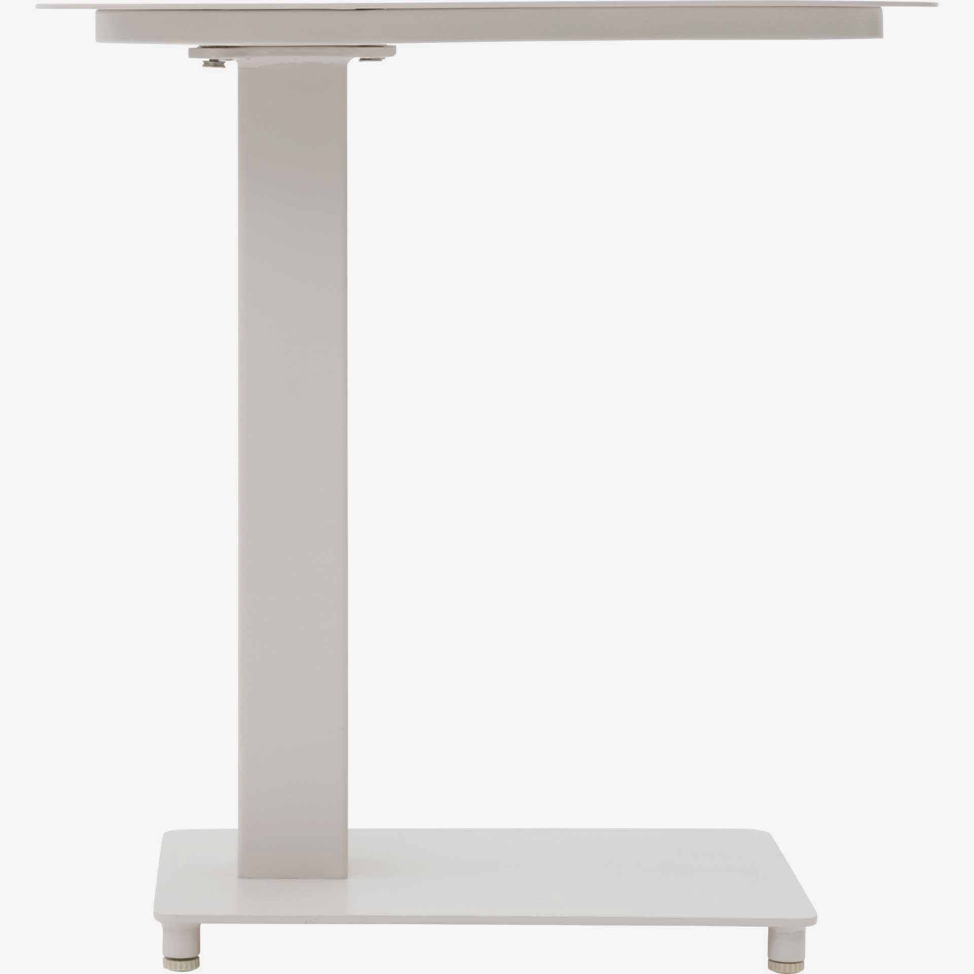 Mesa auxiliar de jard&iacute;n de aluminio blanca Venira 50x30x50cm