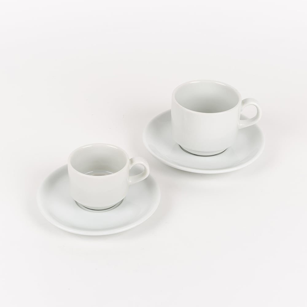 Taza de caf&eacute; de porcelana blanca Cantina 10cl