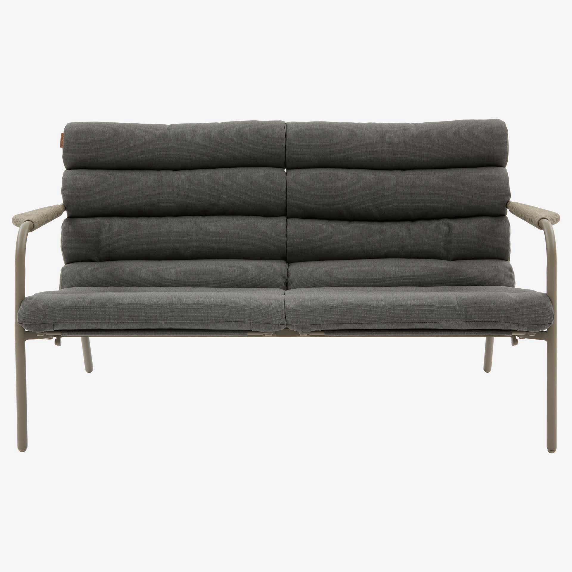 Conjunto de jard&iacute;n para 4 personas de acero cafe Solani