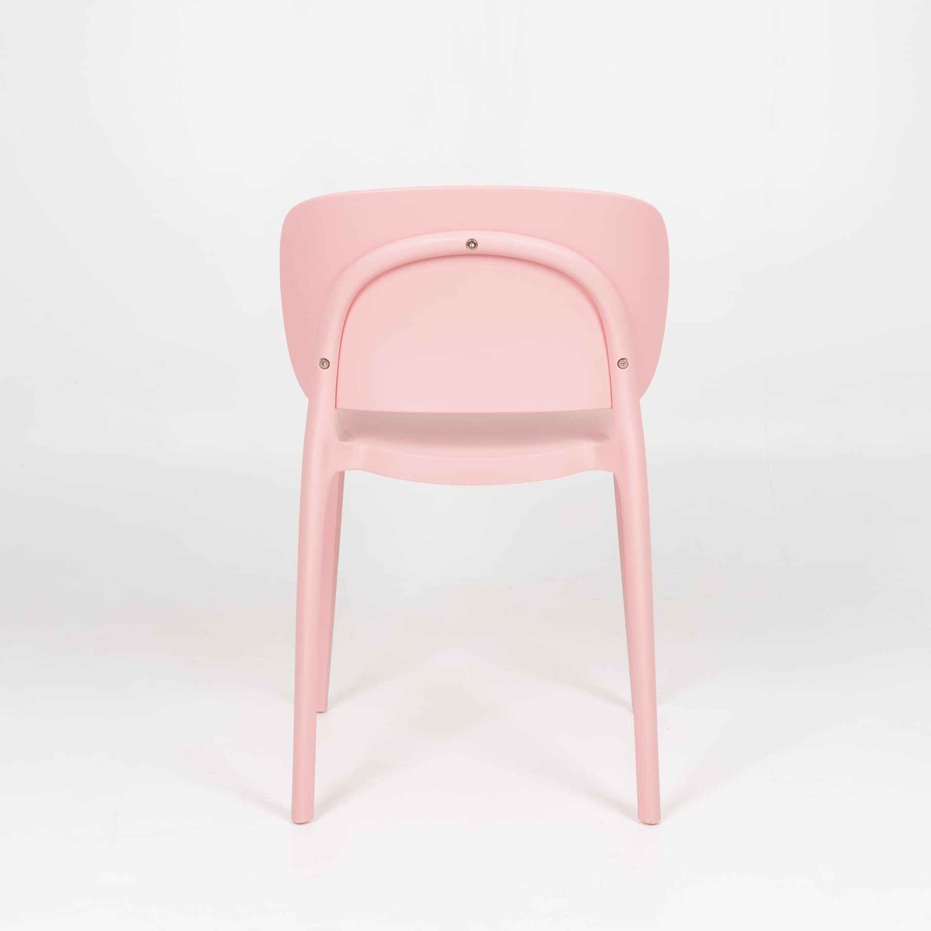 Silla de comedor apilable rosa Daniela 50x49cm