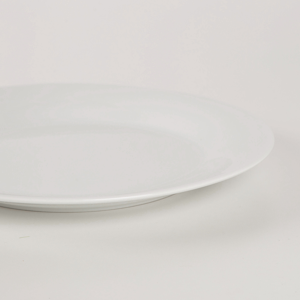Plato de postre de porcelana blanca Basic Ø19cm