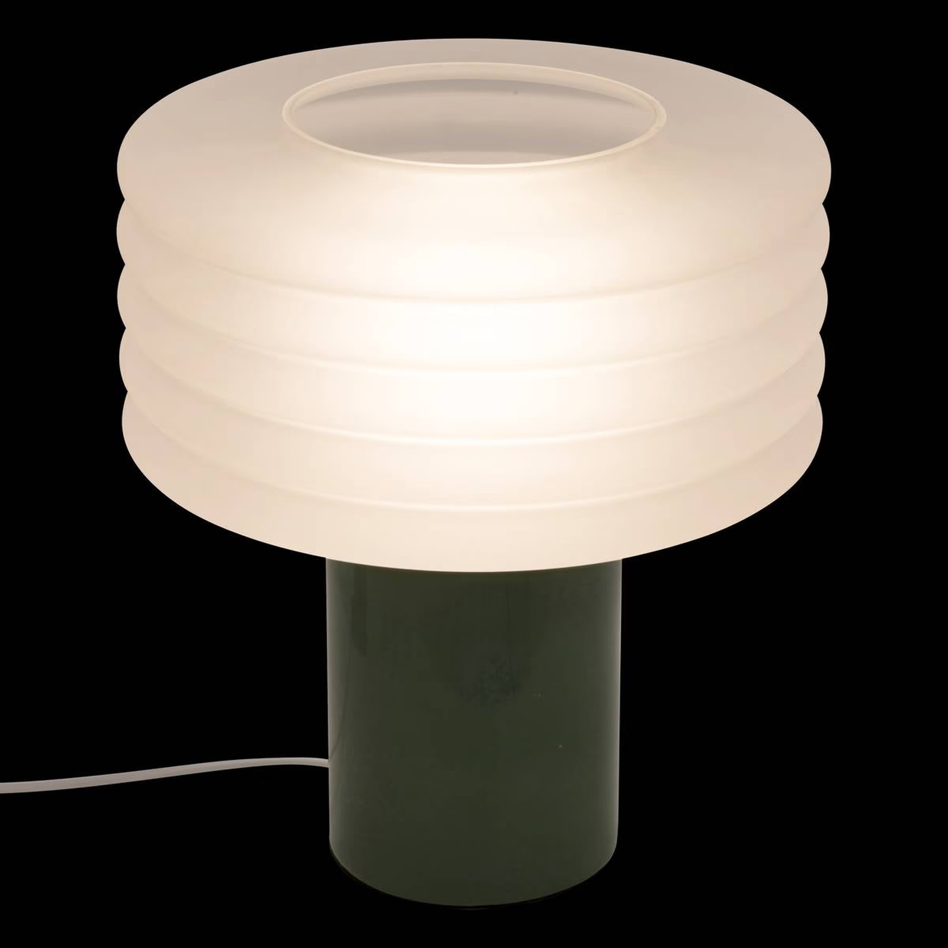 L&aacute;mpara de mesa Astor de vidrio verde 36cm