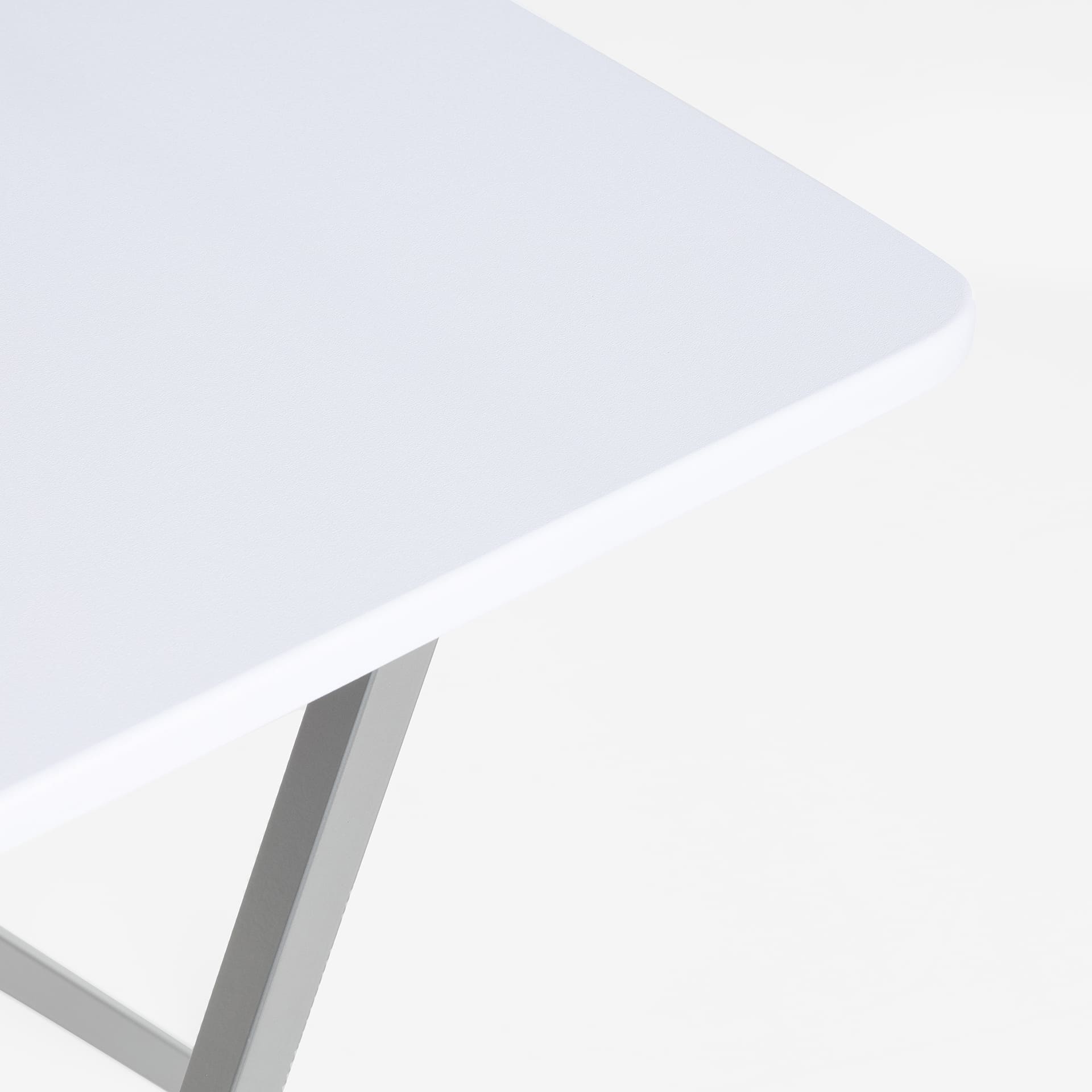 Mesa auxiliar plegable blanca 48x48x65cm