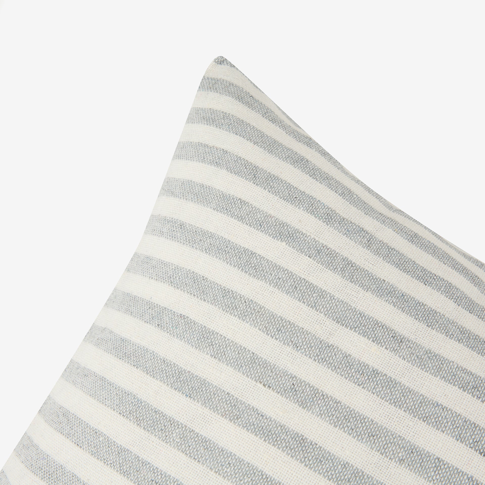 Funda de cojín blanca con rayas grises Timoti 30x45cm