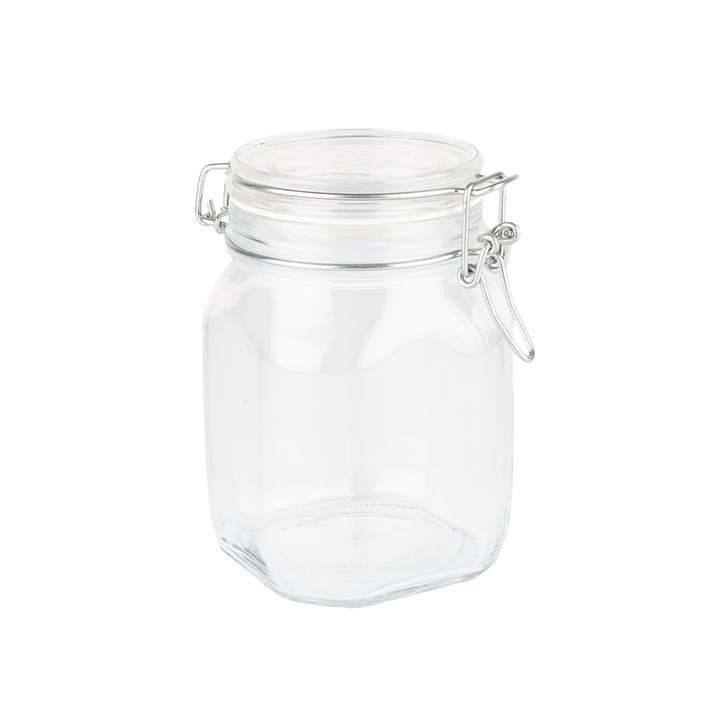 Bote de cristal herm&eacute;tico grande 1L