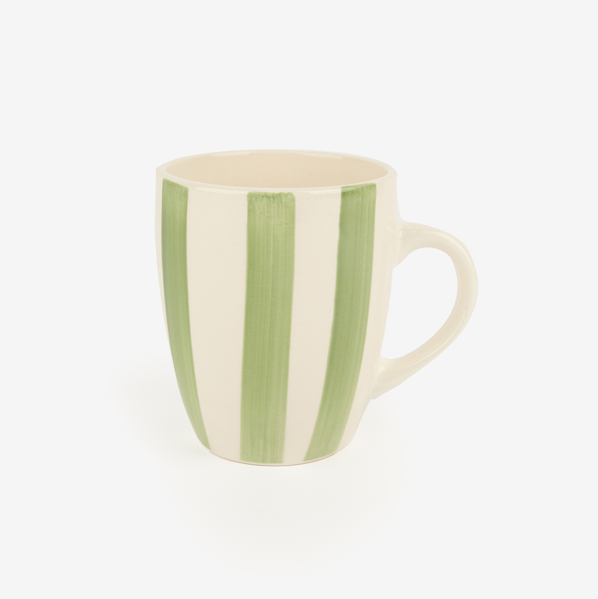 Mug de gres rayas de colores 34cl