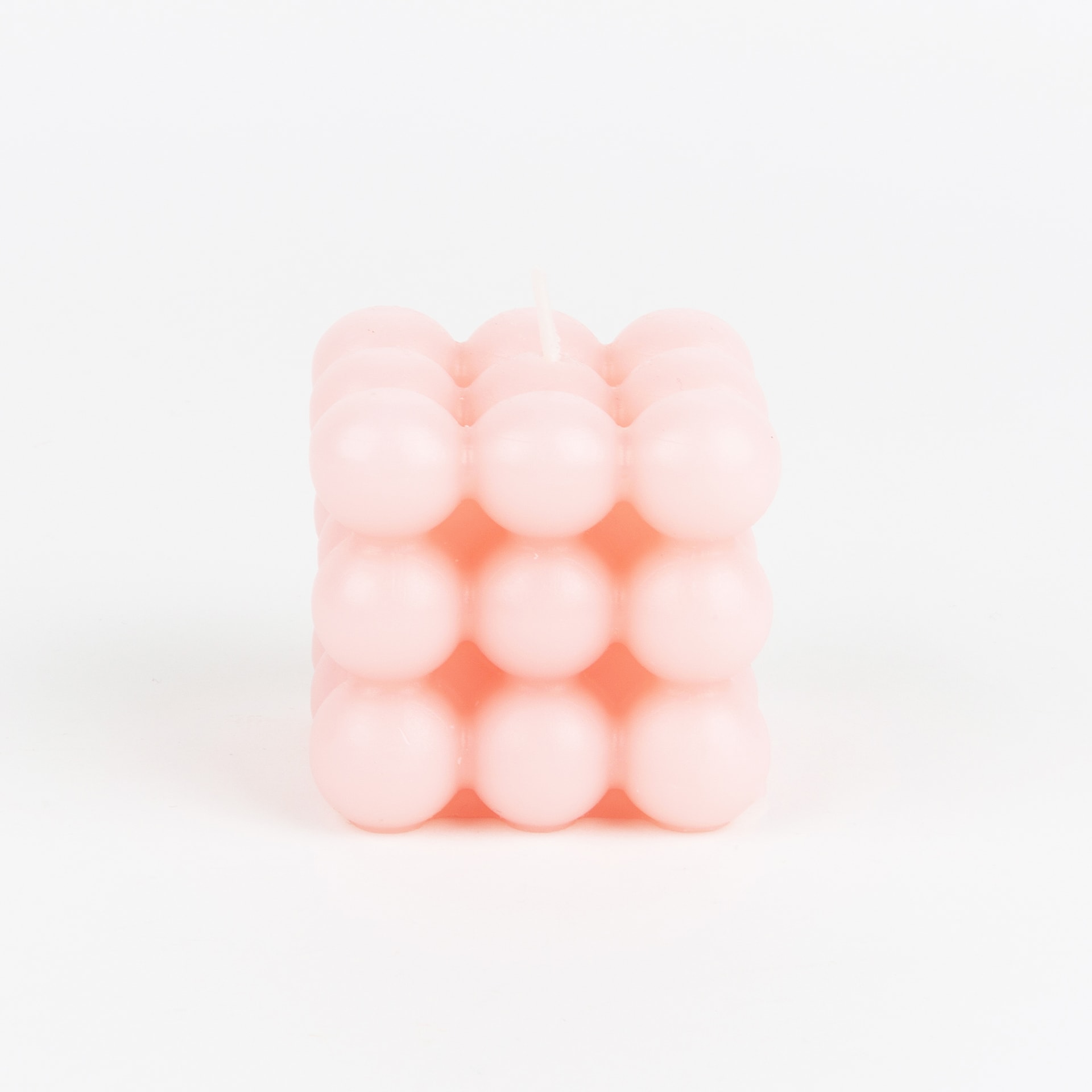 Vela decorativa rosa Cubic 6x6cm