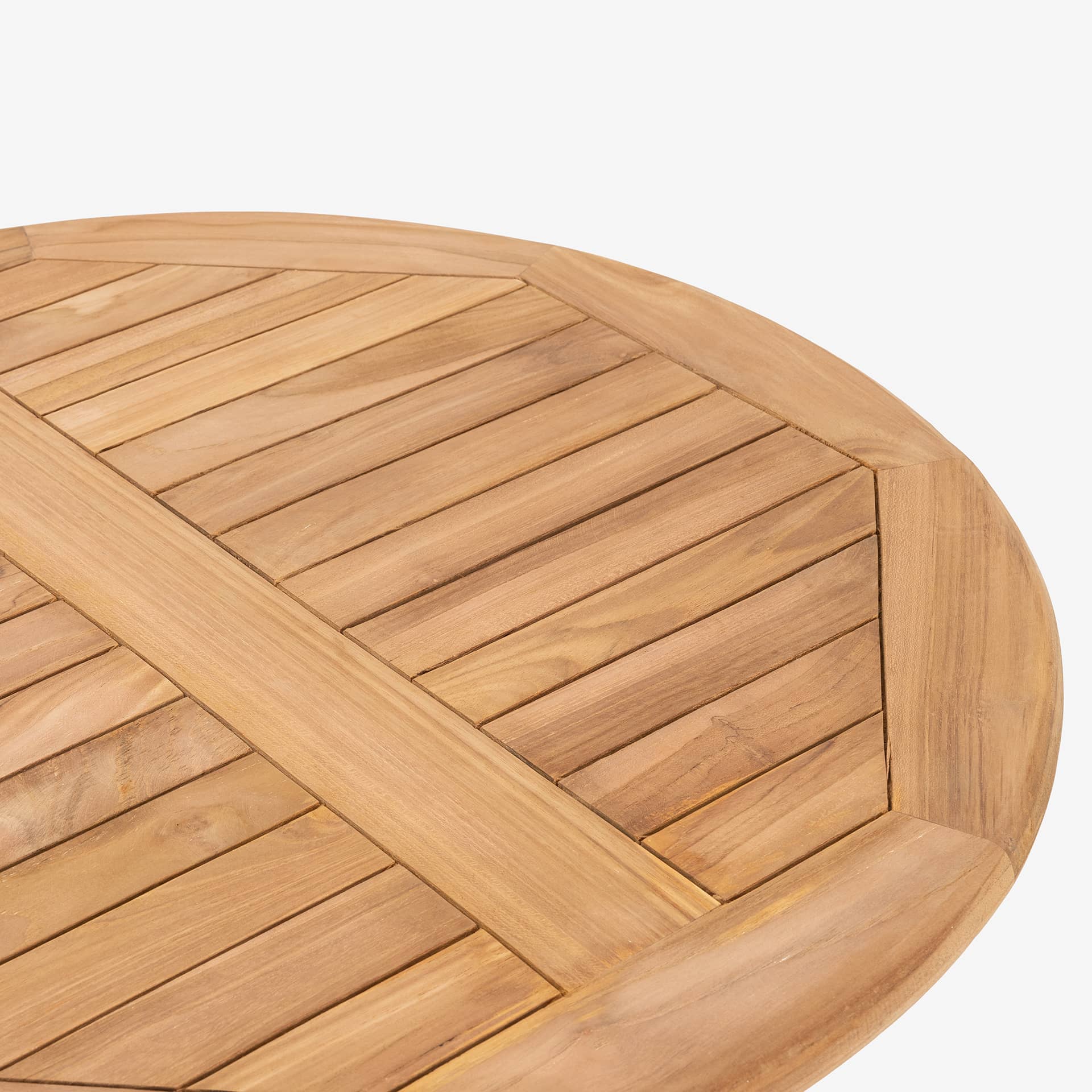 Mesa exterior plegable de madera de teca Azores Ø70x75cm