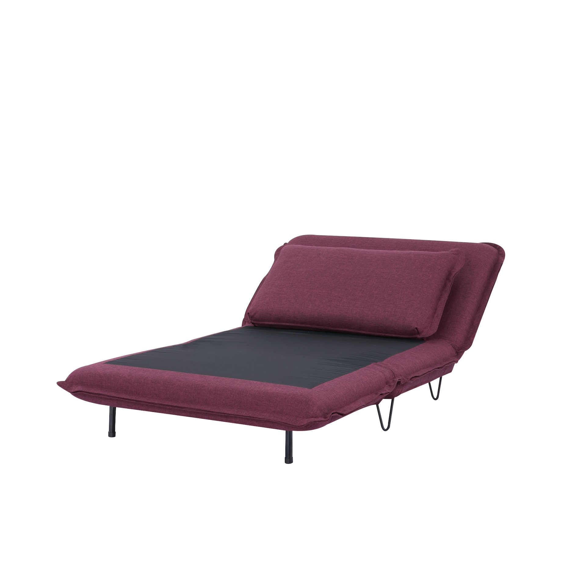 Sofa-cama individual burgundy 103x94x82cm Clau&Chloe