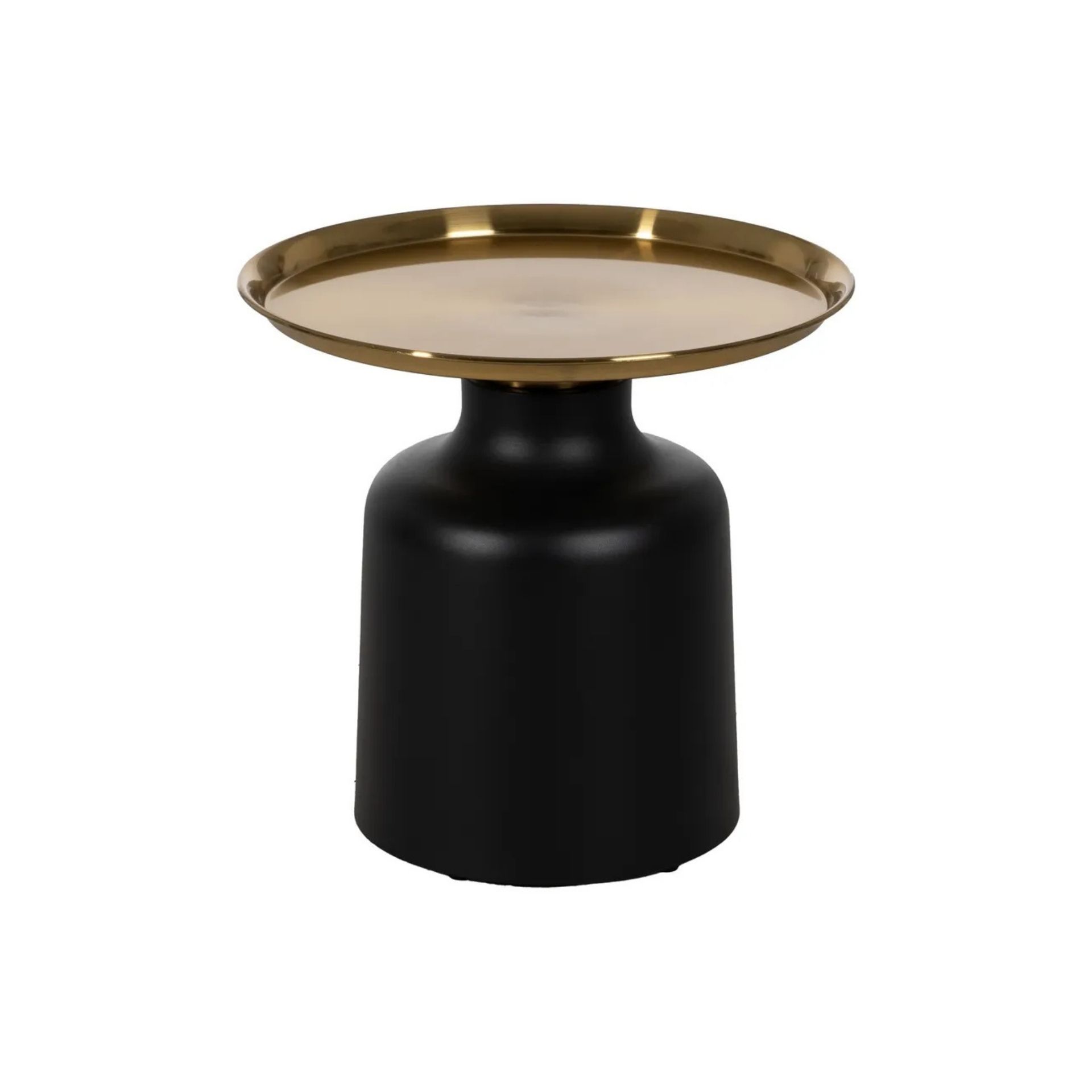 Mesa auxiliar de metal negra y dorada Ø50x47,50cm