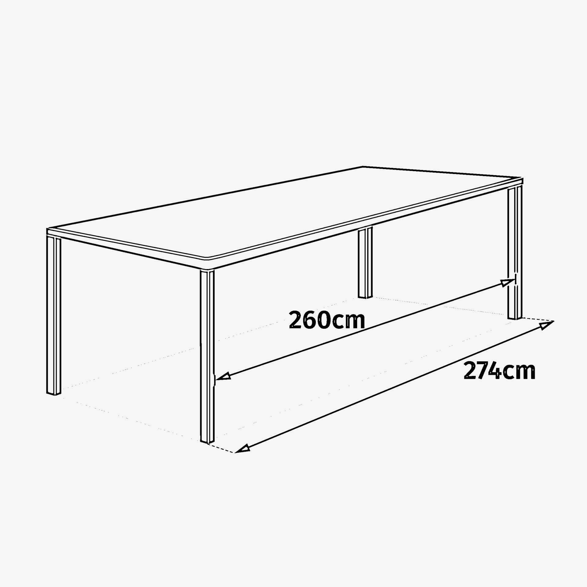 Mesa de comedor de jard&iacute;n extensible de aluminio caoba Evora 214x110x77cm