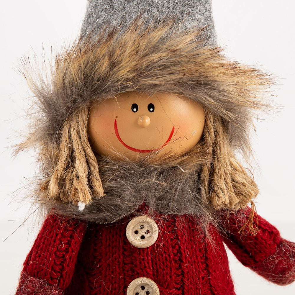 Figura decorativa Muñeco con gorro 42cm