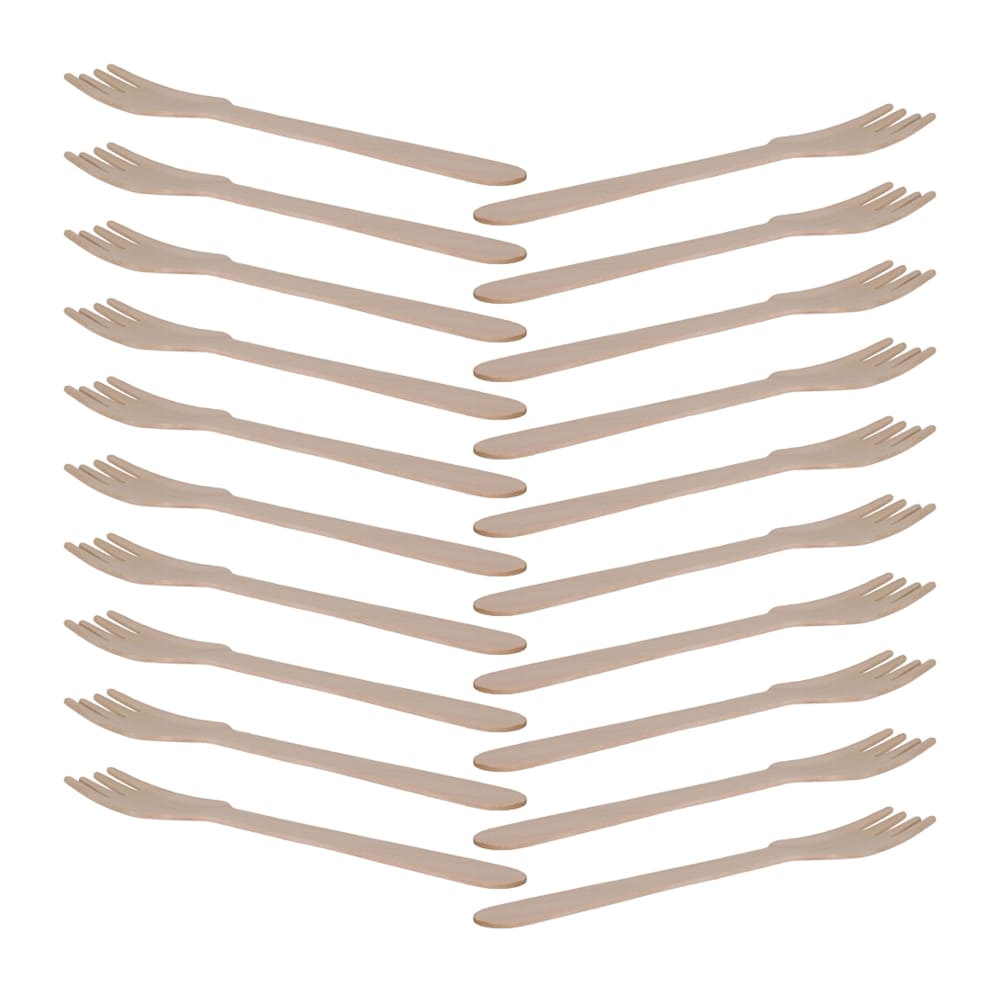 Set de 20 Tenedores desechables de pino