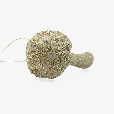 Bola de Navidad seta dorada 14cm