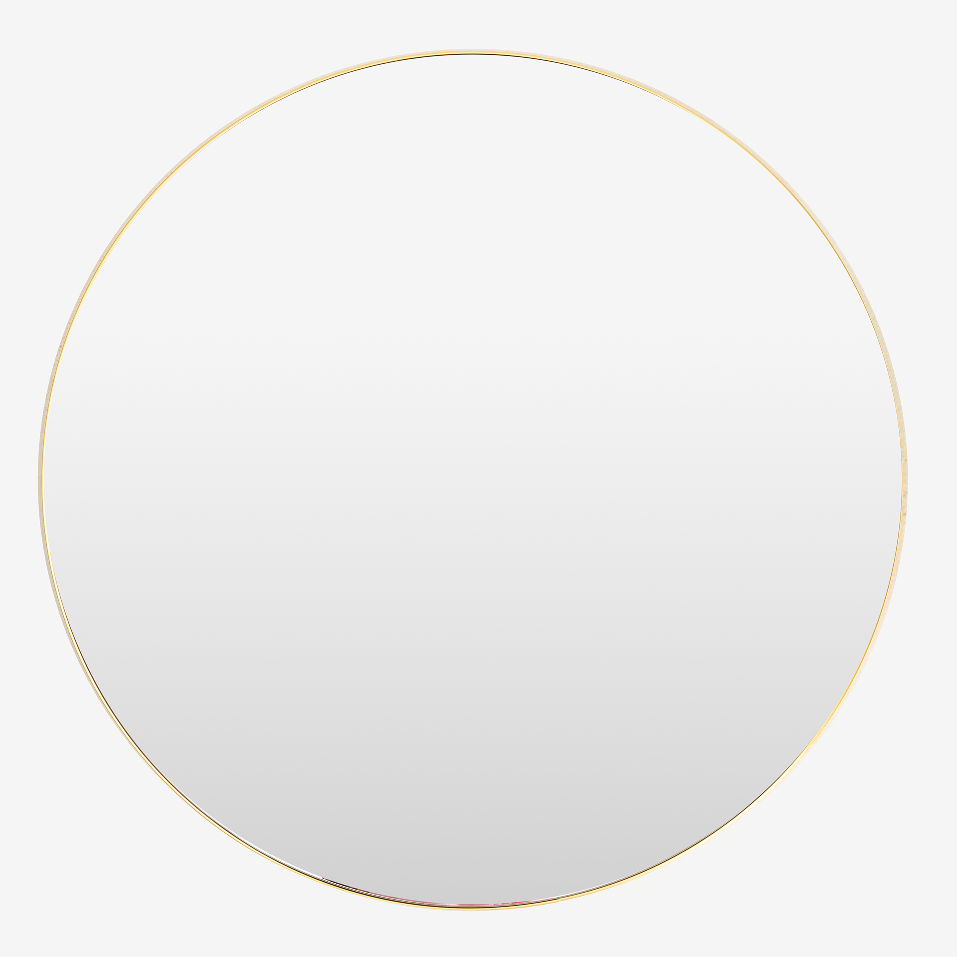 Espejo de pared redondo con marco dorado Flame &Oslash;80cm