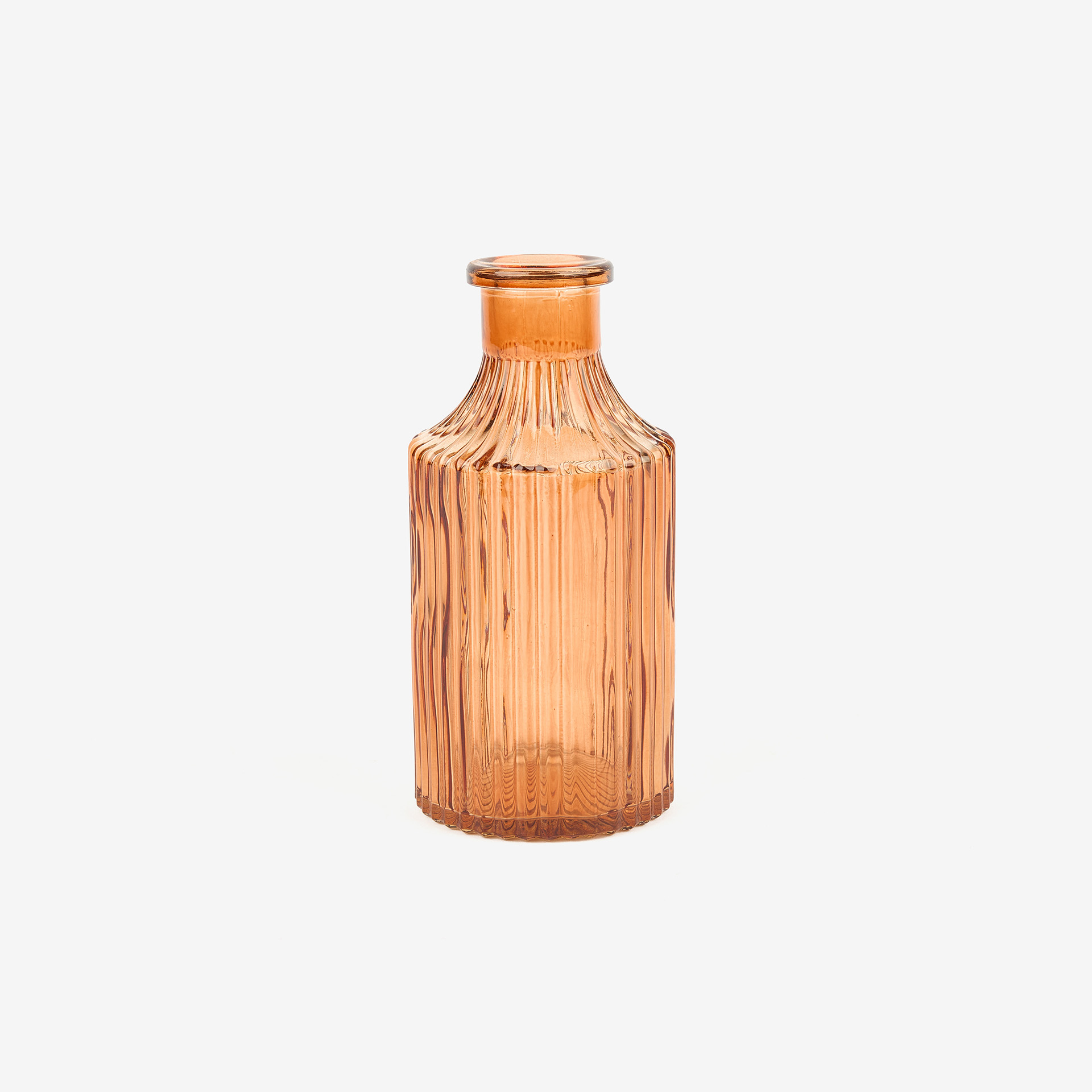 Jarrón cristal ambar Bocca Ø7x15cm