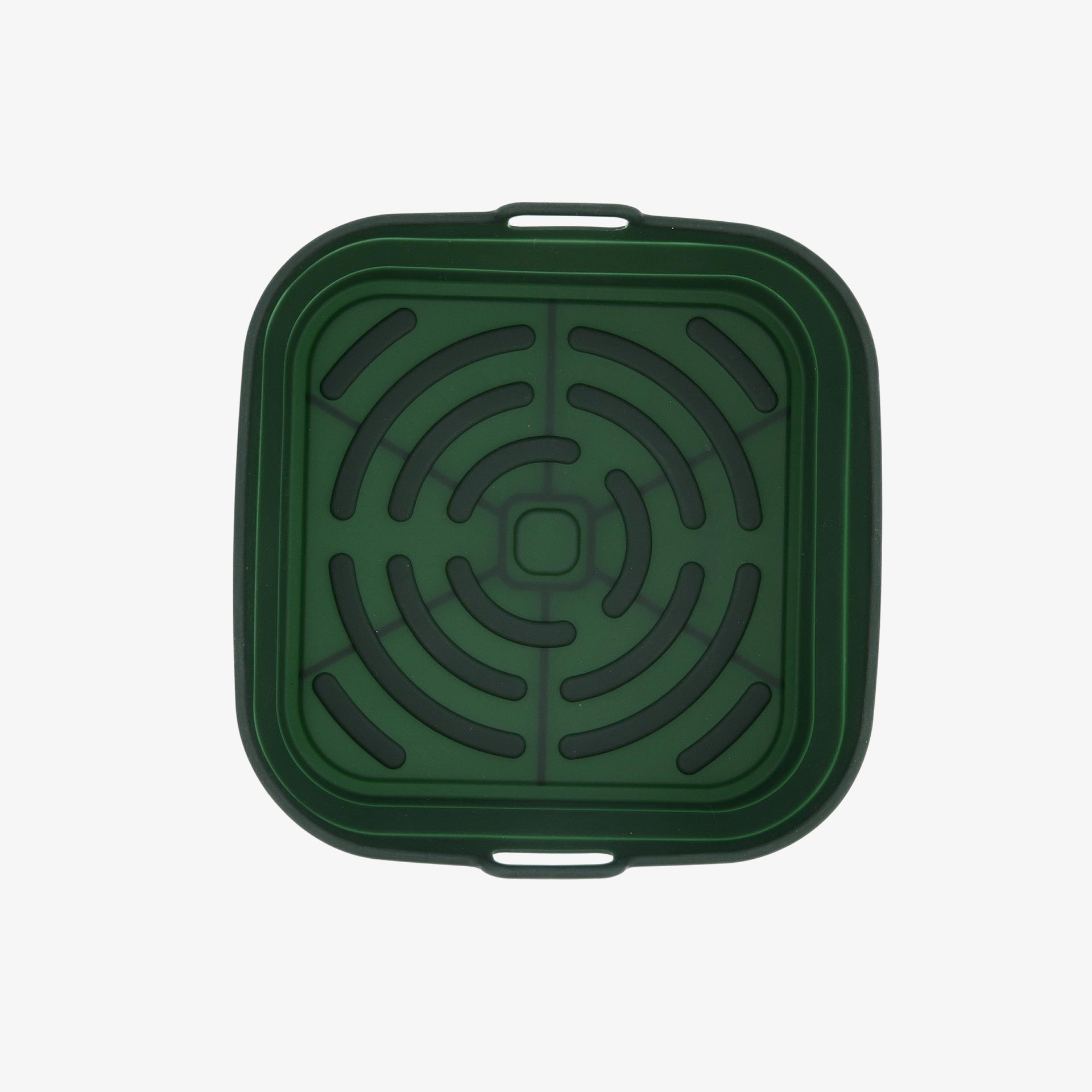 Cesta cuadrada de airfryer verde de silicona Terrae 20cm 
