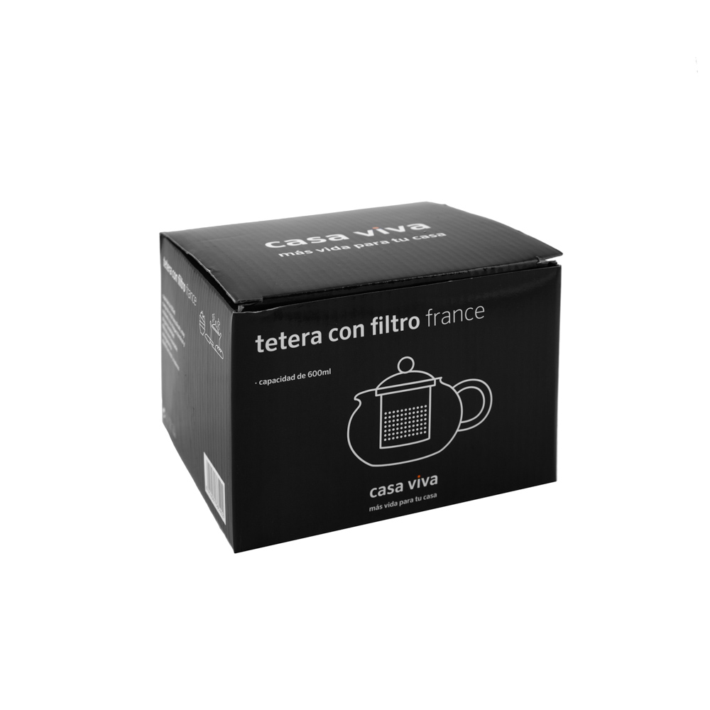 Tetera con filtro cristal France 60cl
