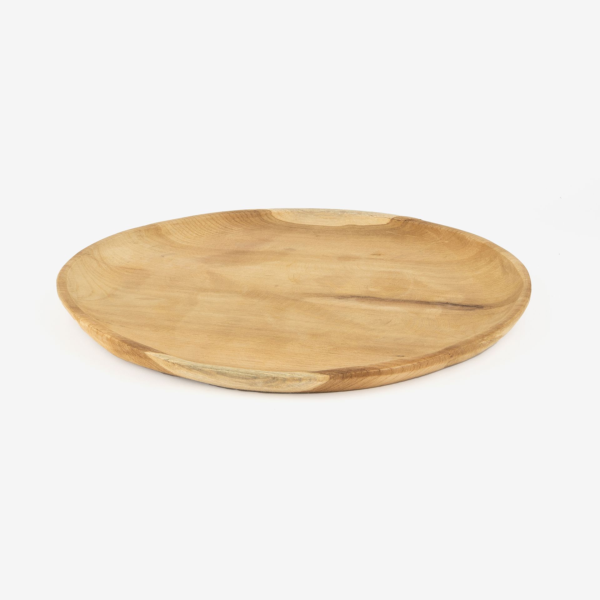 Centro de mesa de madera de teca Ø40cm