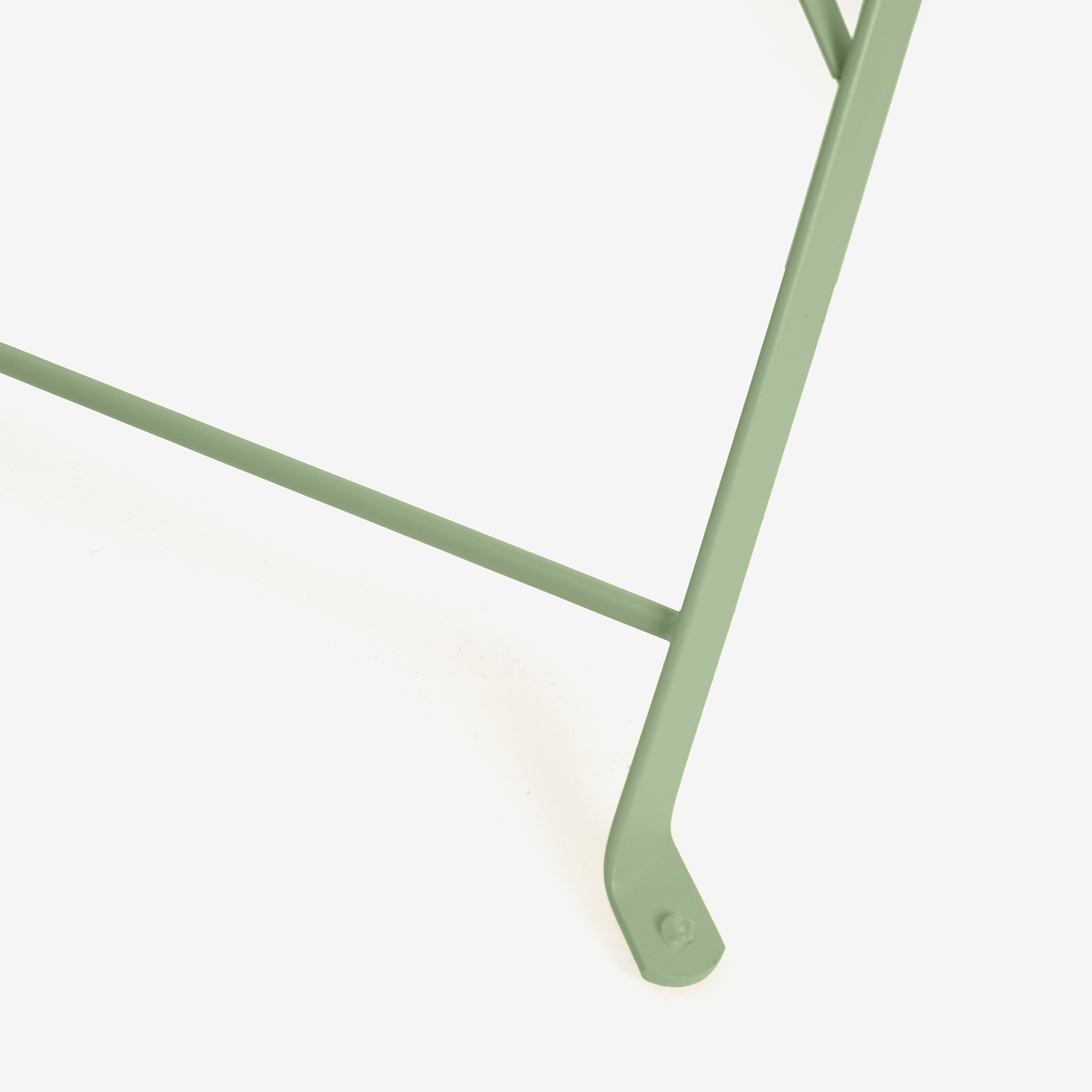 Set de jard&iacute;n de mesa y 2 sillas de acero verde Bistro