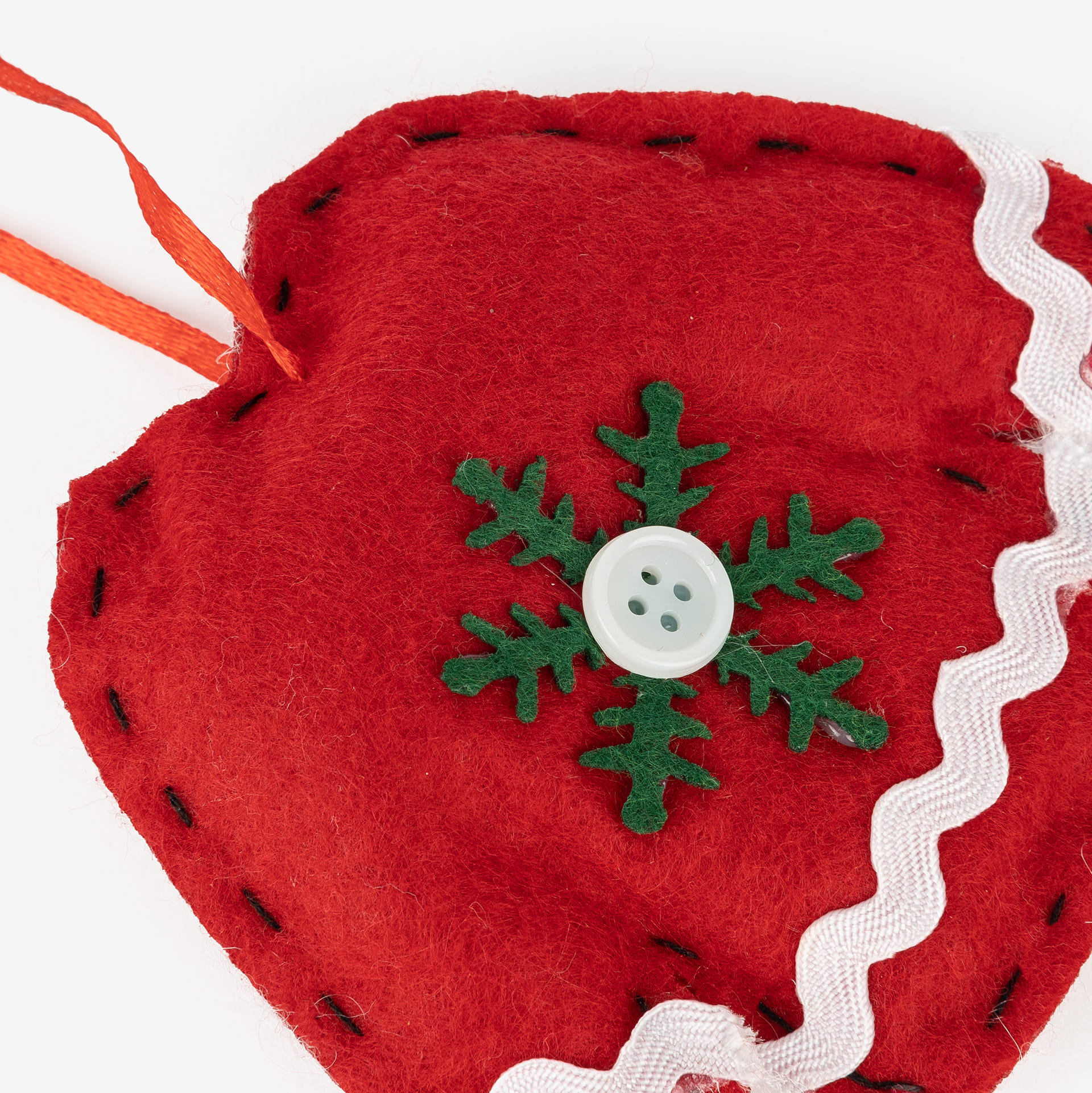 Adorno colgante de fieltro Jersey rojo 9,5cm
