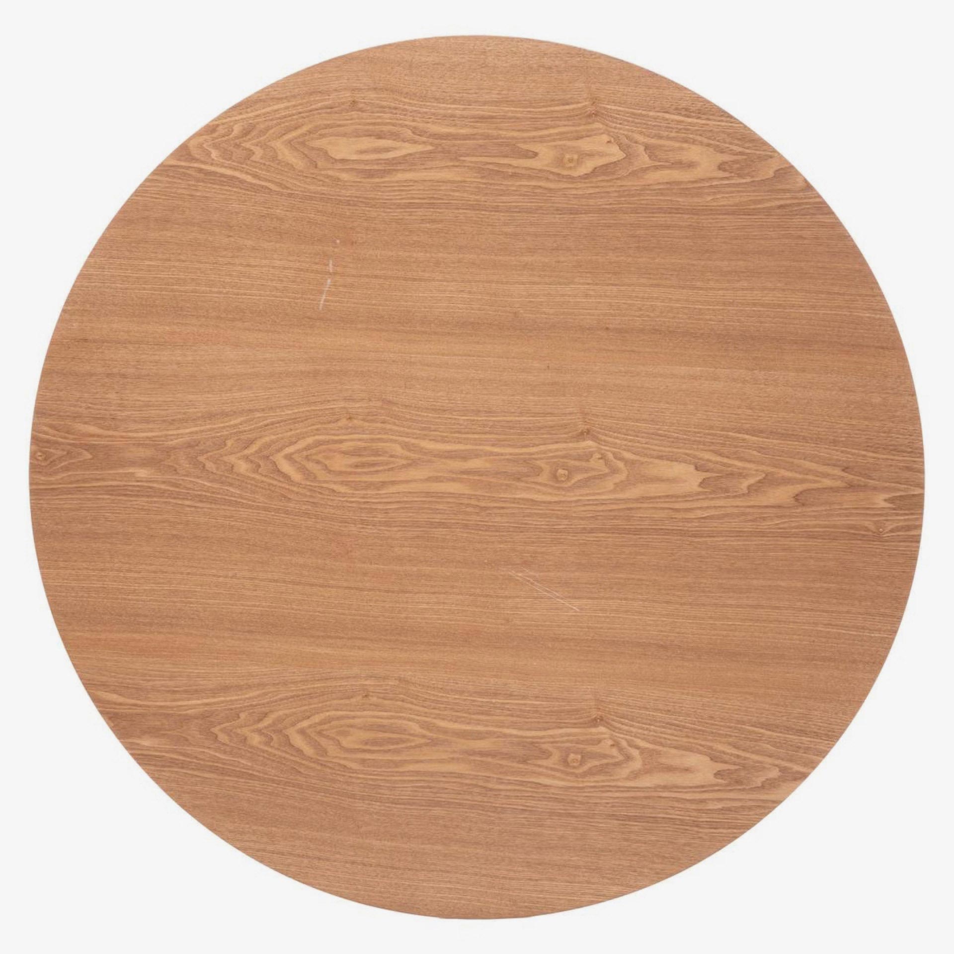 Mesa de comedor negra de madera efecto travertino Joran &Oslash;100cm