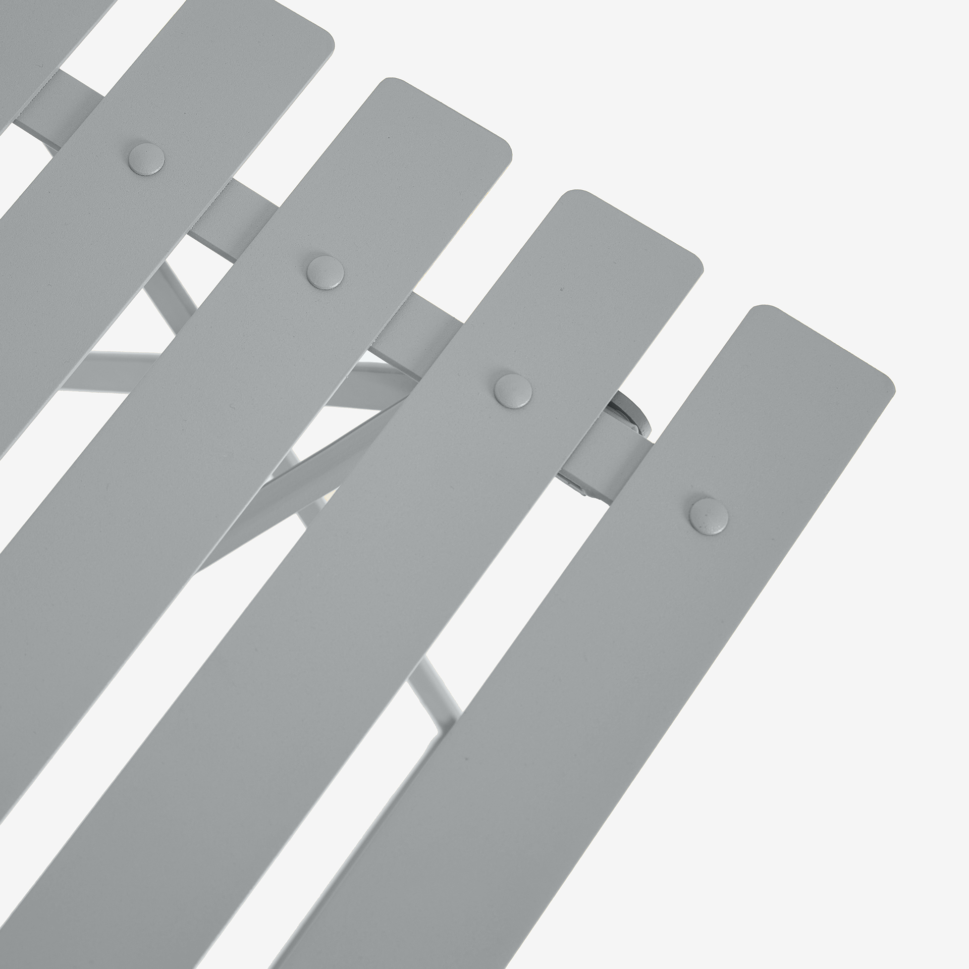 Set de jardín de mesa y 2 sillas de acero gris oscuro Bistro