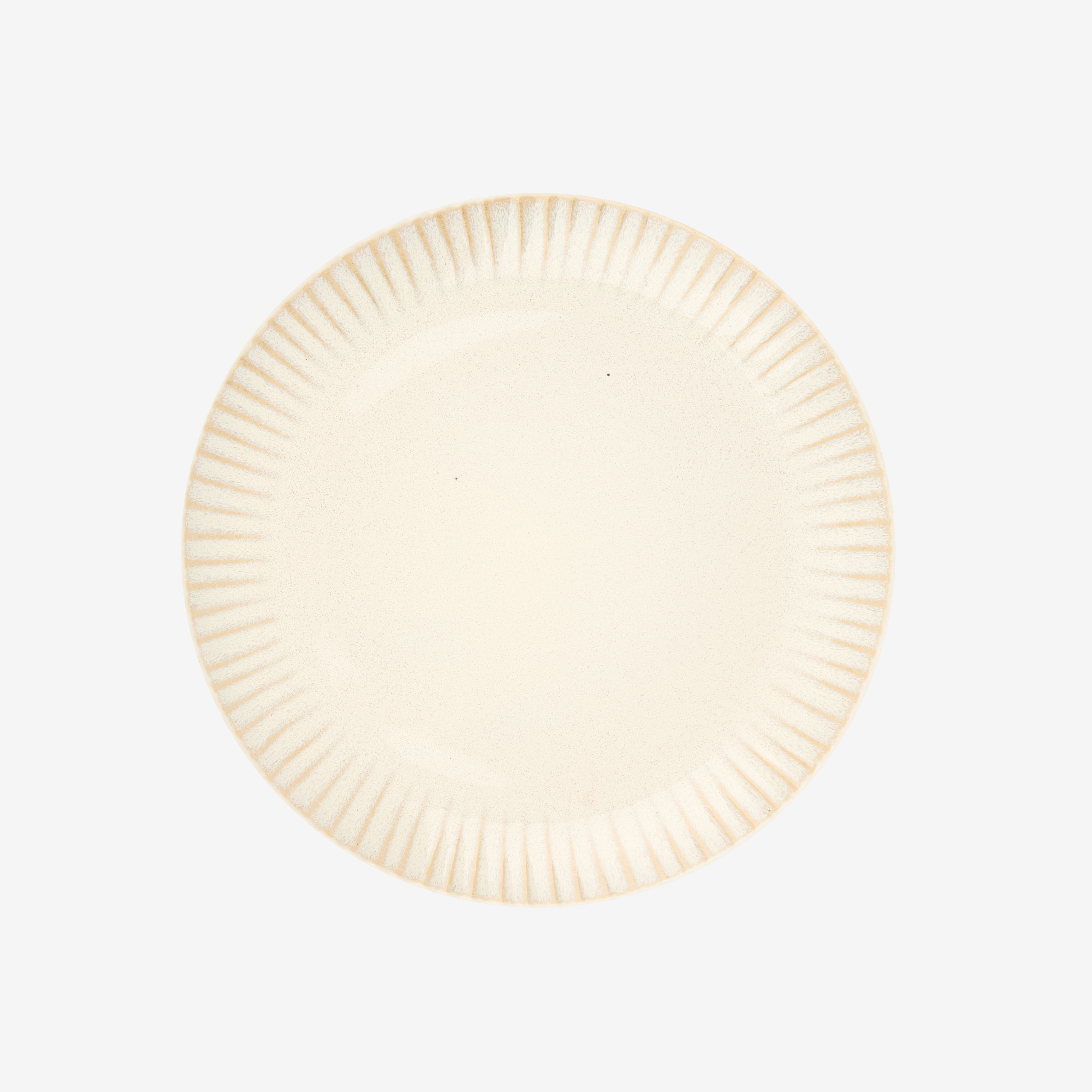 Plato de postre de gres blanco Tauber Ø21cm