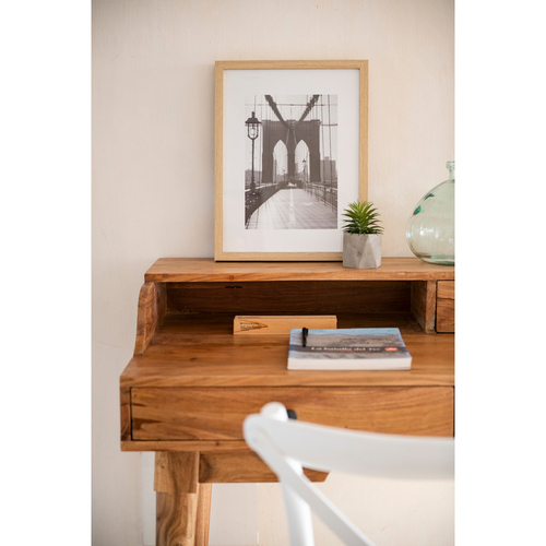 Escritorio de madera acacia 115x60x96cm Clau&Chloe