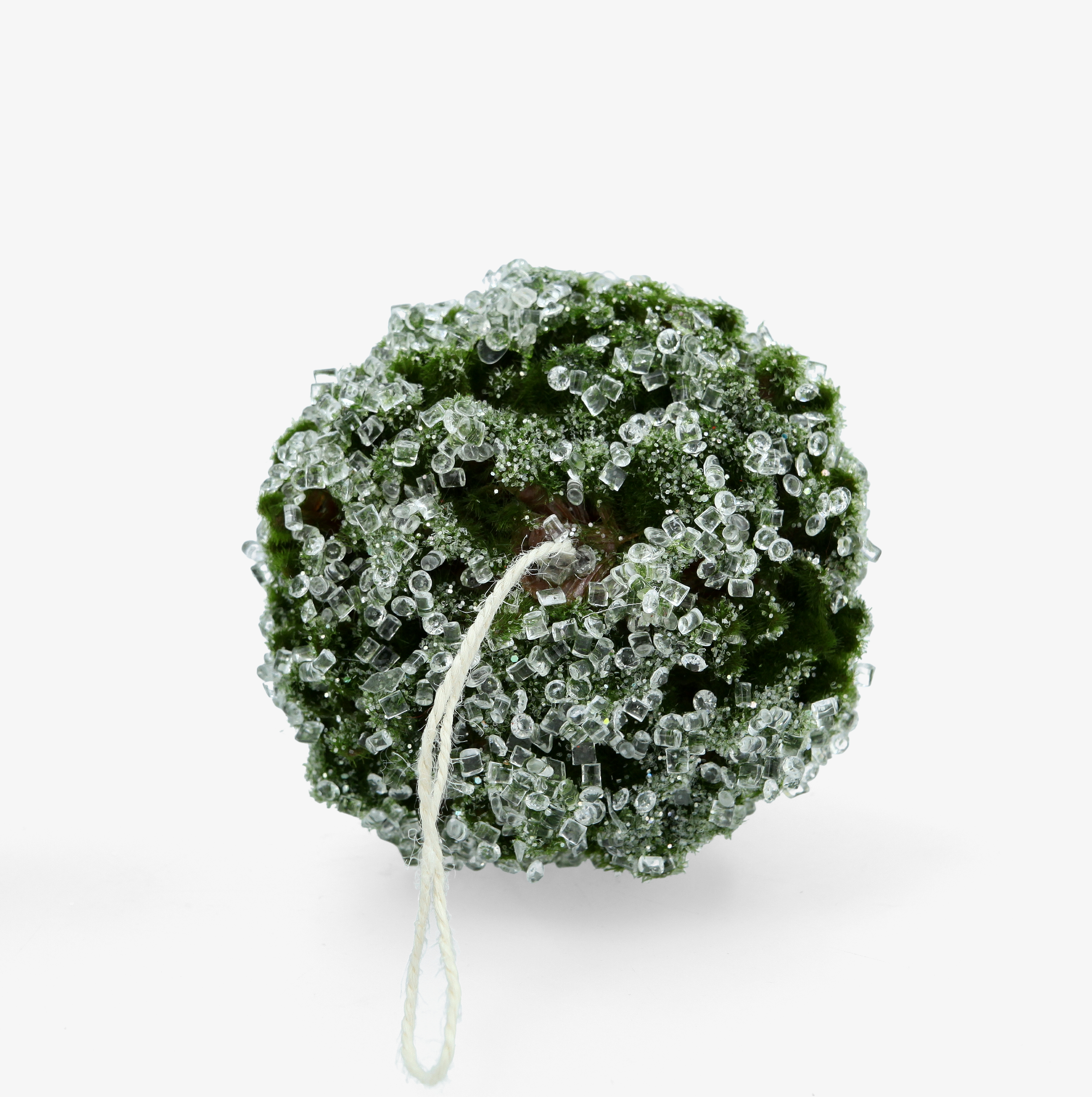 Bola de Navidad de bellota efecto musgo 10cm