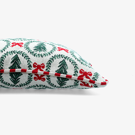 Funda de coj&iacute;n con coronas navide&ntilde;as Merry 50x35cm