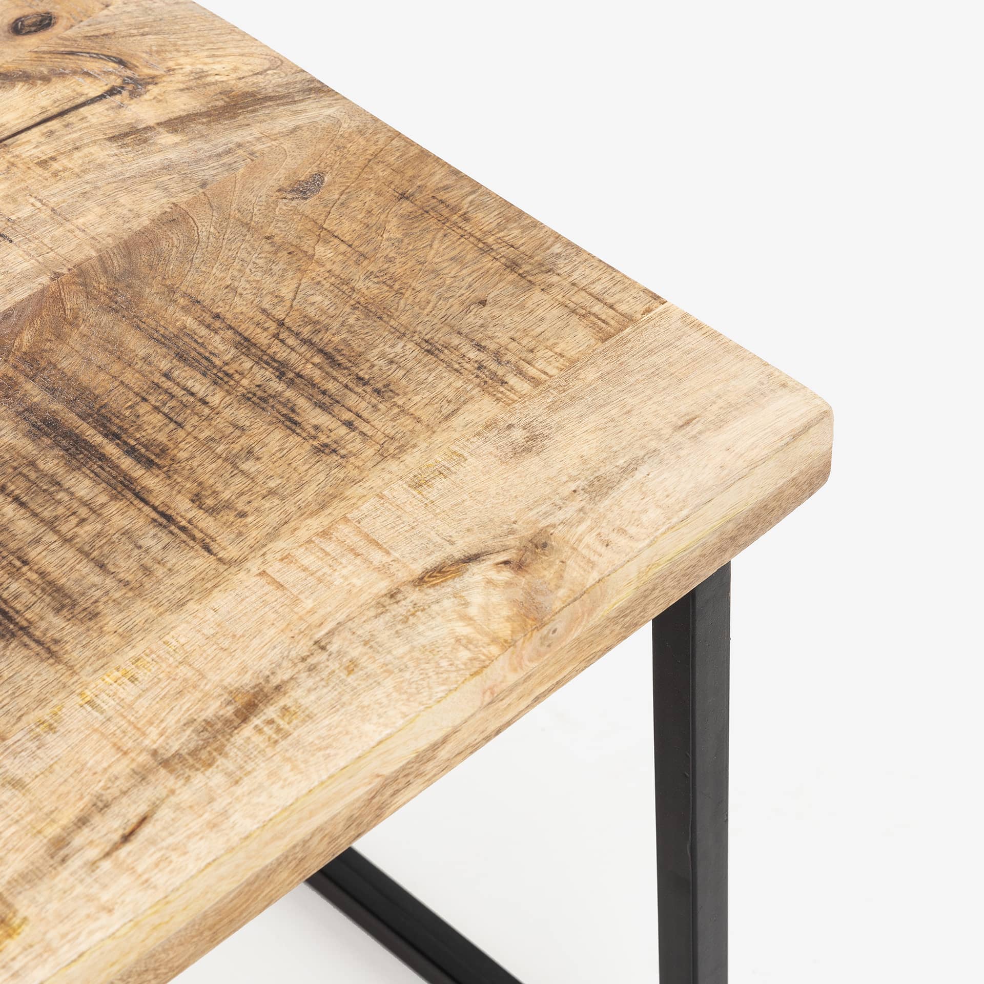 Conjunto de 3 mesas auxiliares de madera de mango Bremen