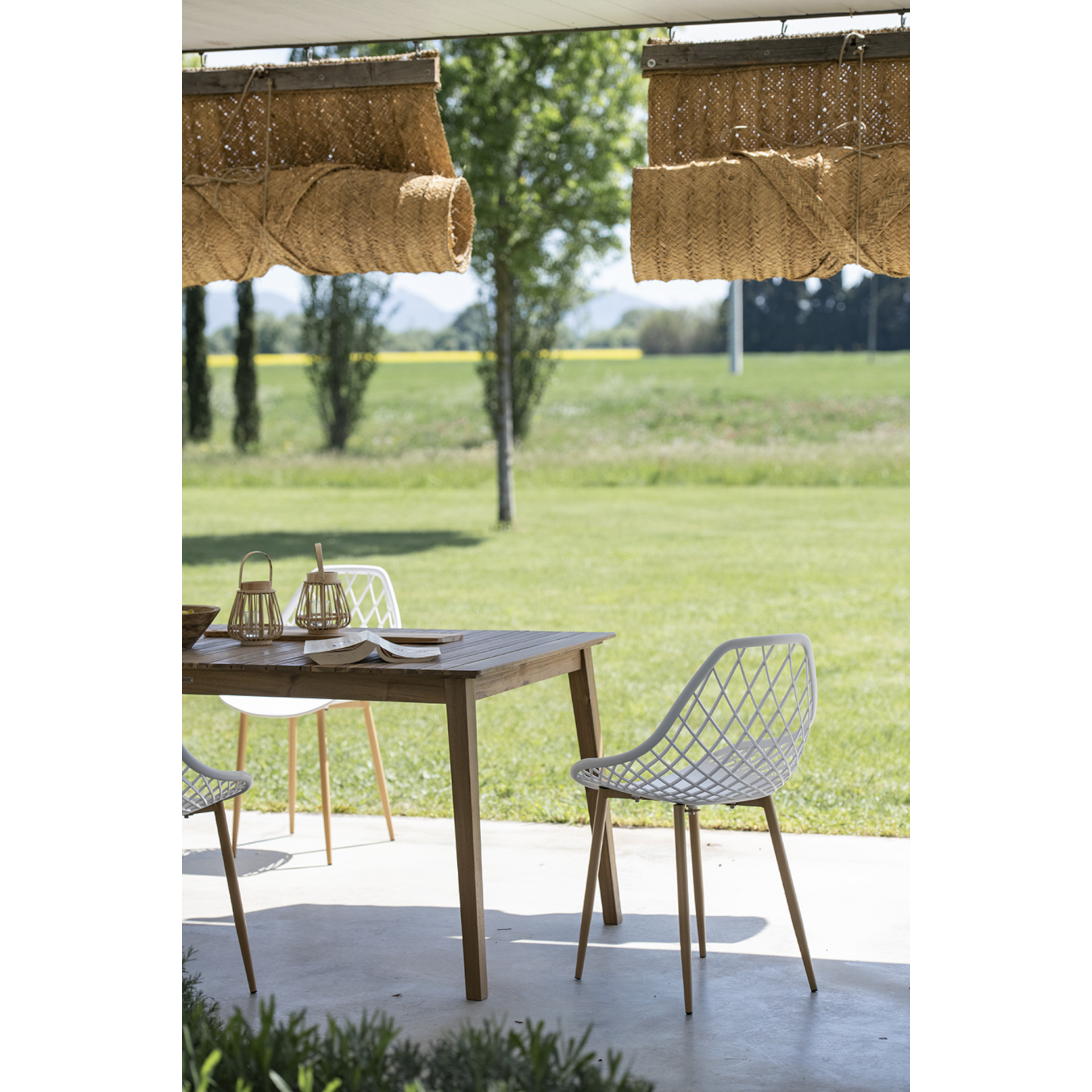 Silla de de comedor blanca Cascais 48x54x82 cm