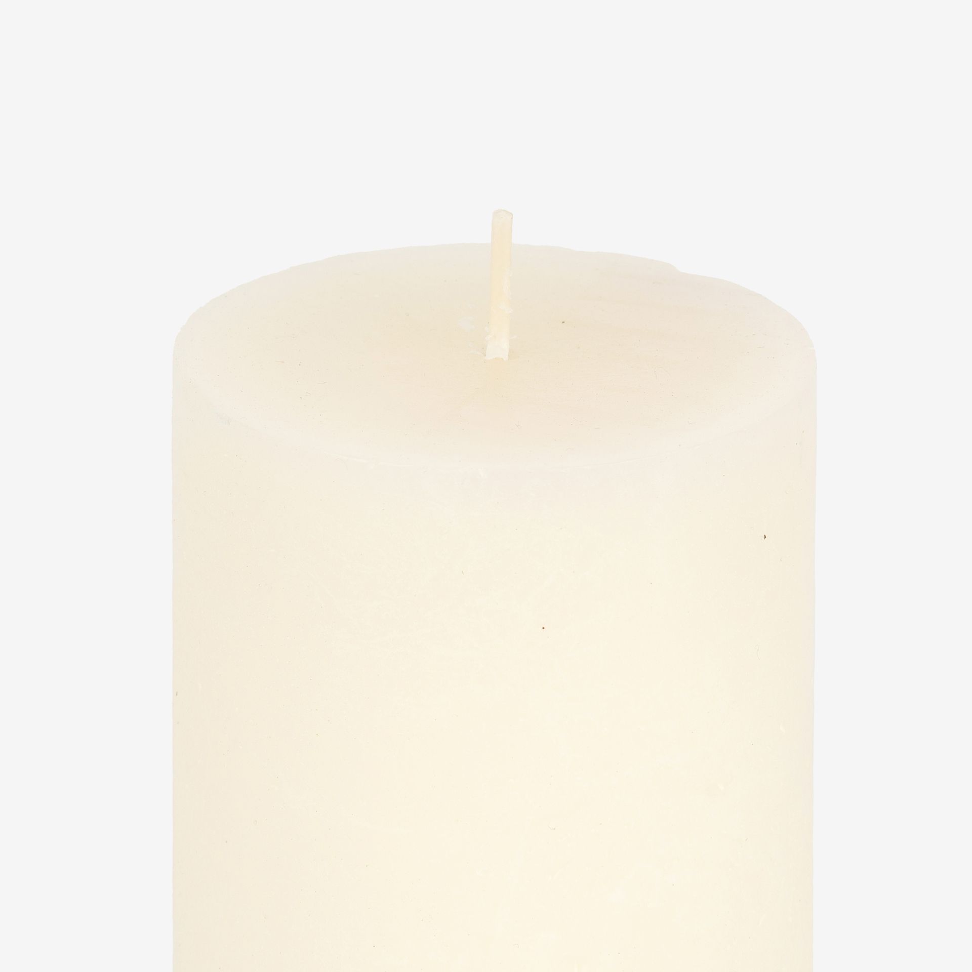 Vela decorativa cilindro crema Kanea &Oslash;7x17cm