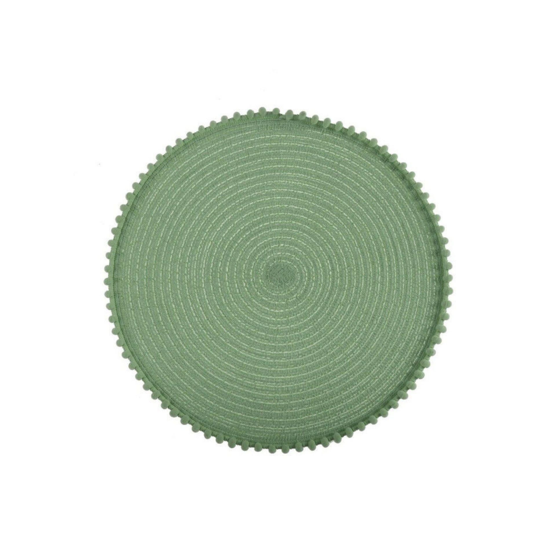 Mantel individual verde Ø38cm