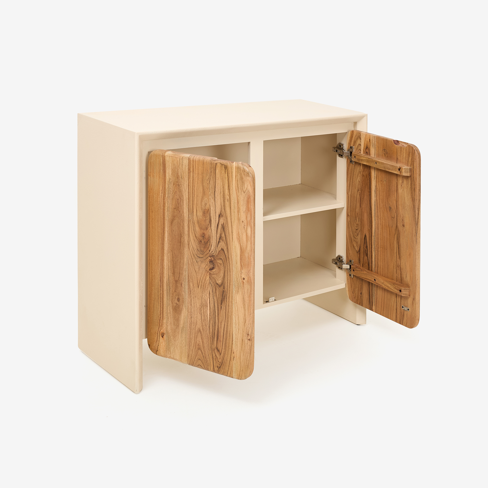 C&oacute;moda de microcemento y madera de acacia Kurli 90x43x80cm Clau&Chloe