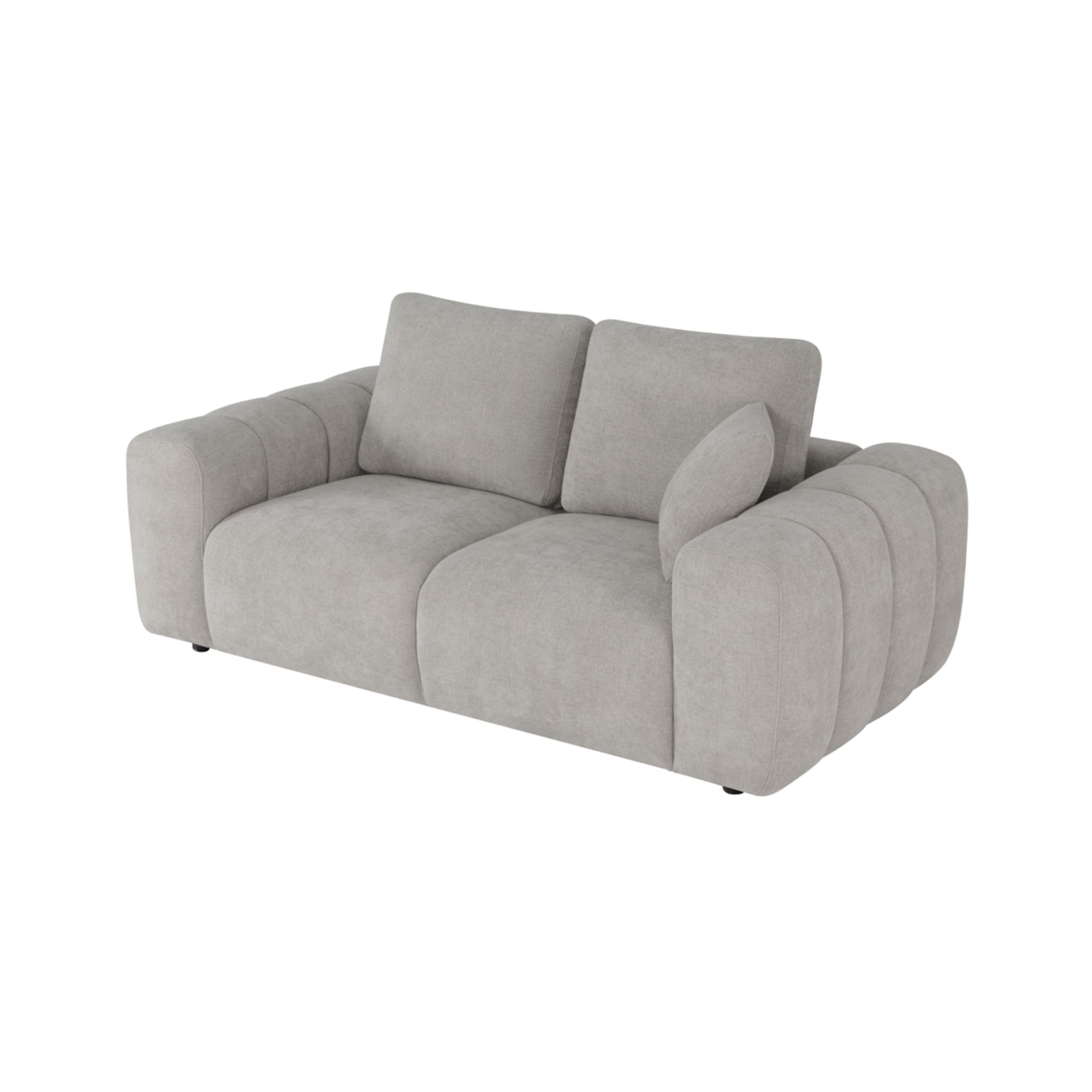 Sofá de 2 plazas de chenilla beige Hank 196x100x87 Clau&Chloe