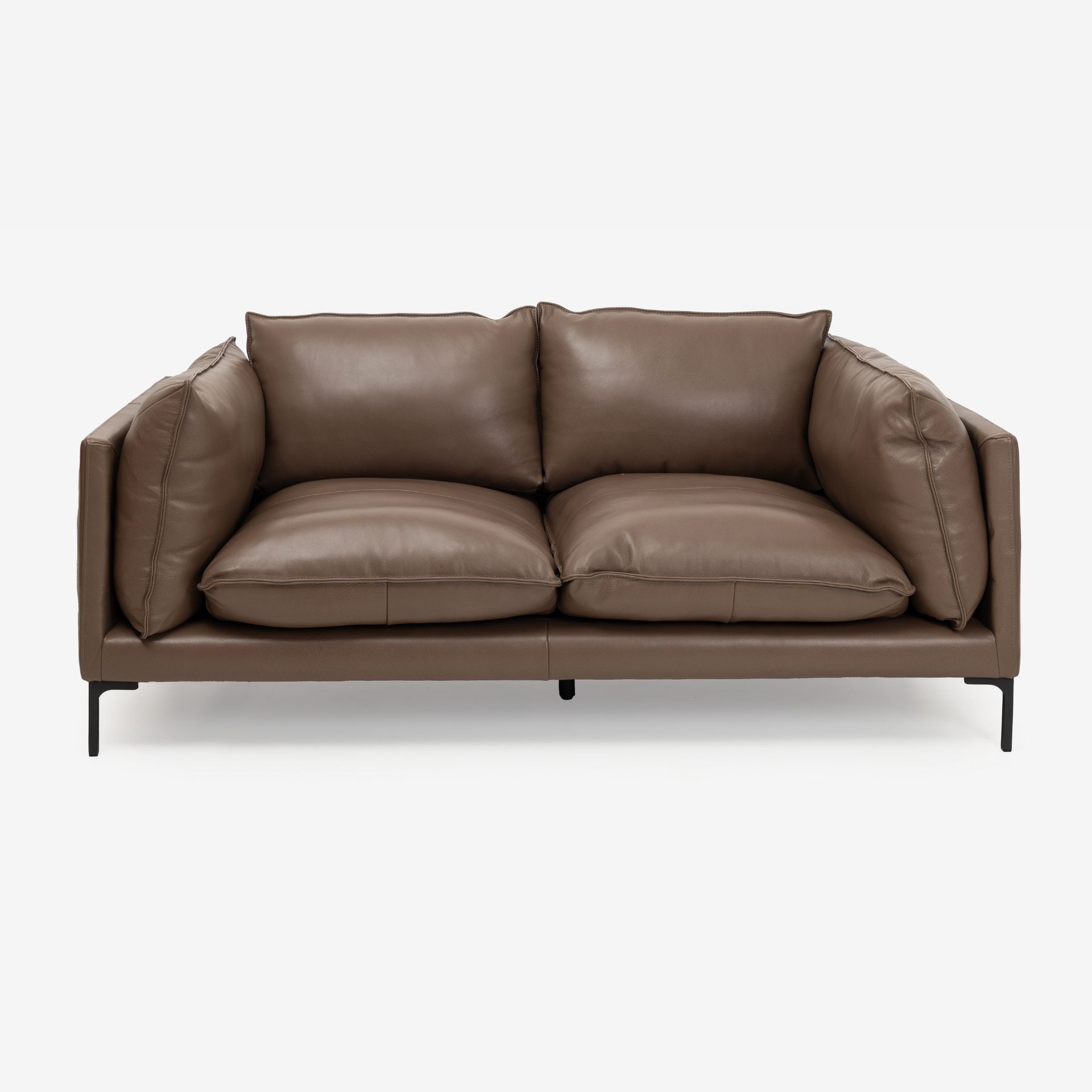 Sof&aacute; de 2 plazas caf&eacute; Evitas 176x98x78cm