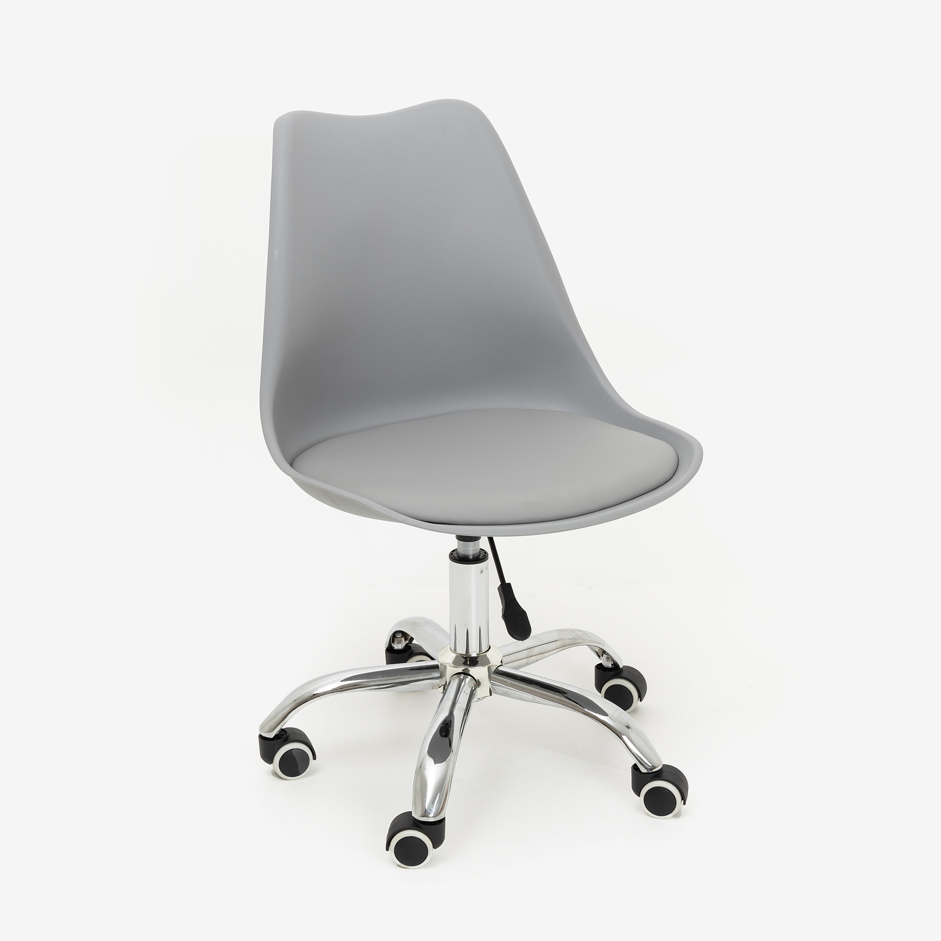 Silla oficina Tulip gris 48x55x45cm