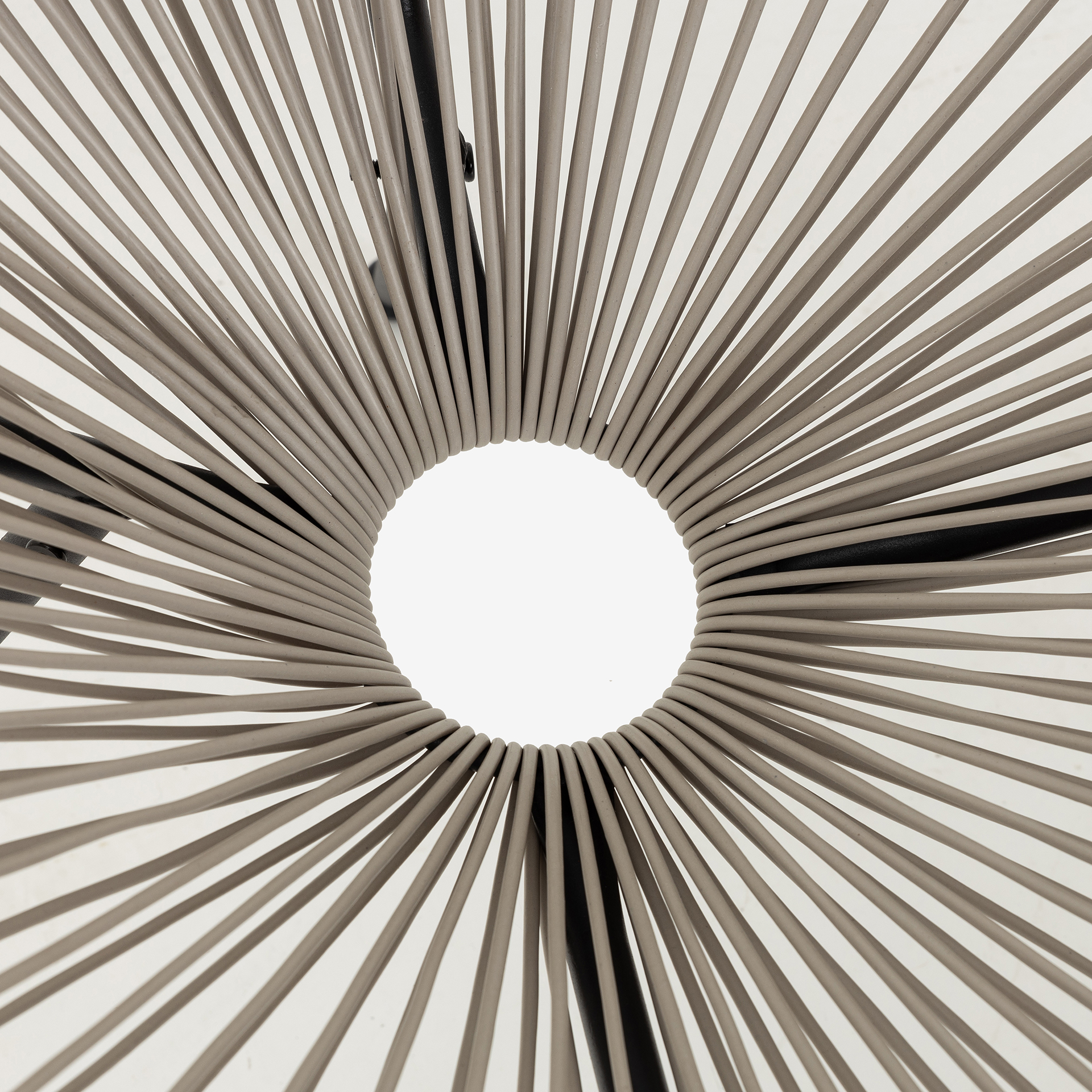 Silla de jardín de ratán sintético gris Acapulco 72x90x83cm